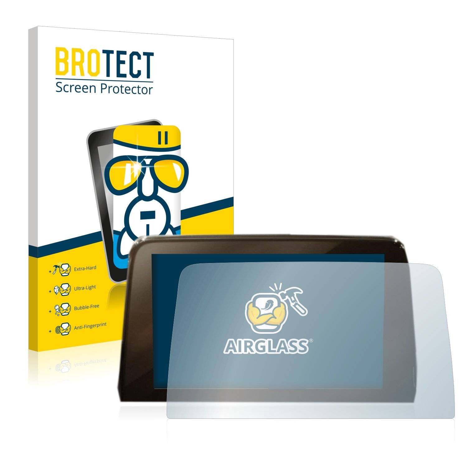 BROTECT AirGlass Flexible Schutz Glas Folie für Ford Fiesta ST 2017-2021 SYNC 3 8" Klar Transparent