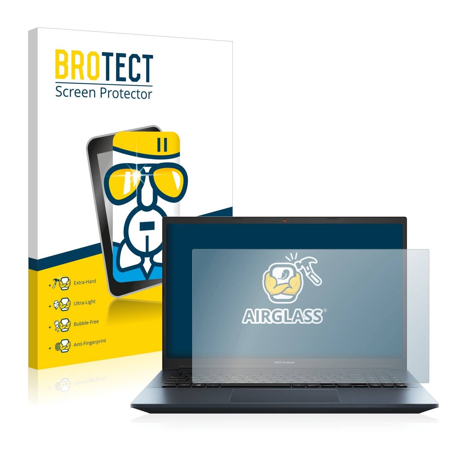 BROTECT AirGlass Schutzglas Folie für Asus VivoBook Pro 15