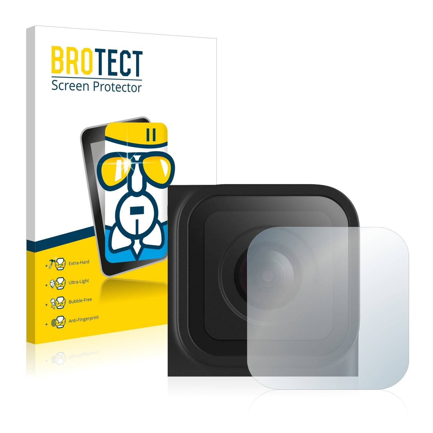 BROTECT AirGlass Flexible Schutz Glas Folie für GoPro Hero 10 Black Linse (Gehäuse) Klar Transparent