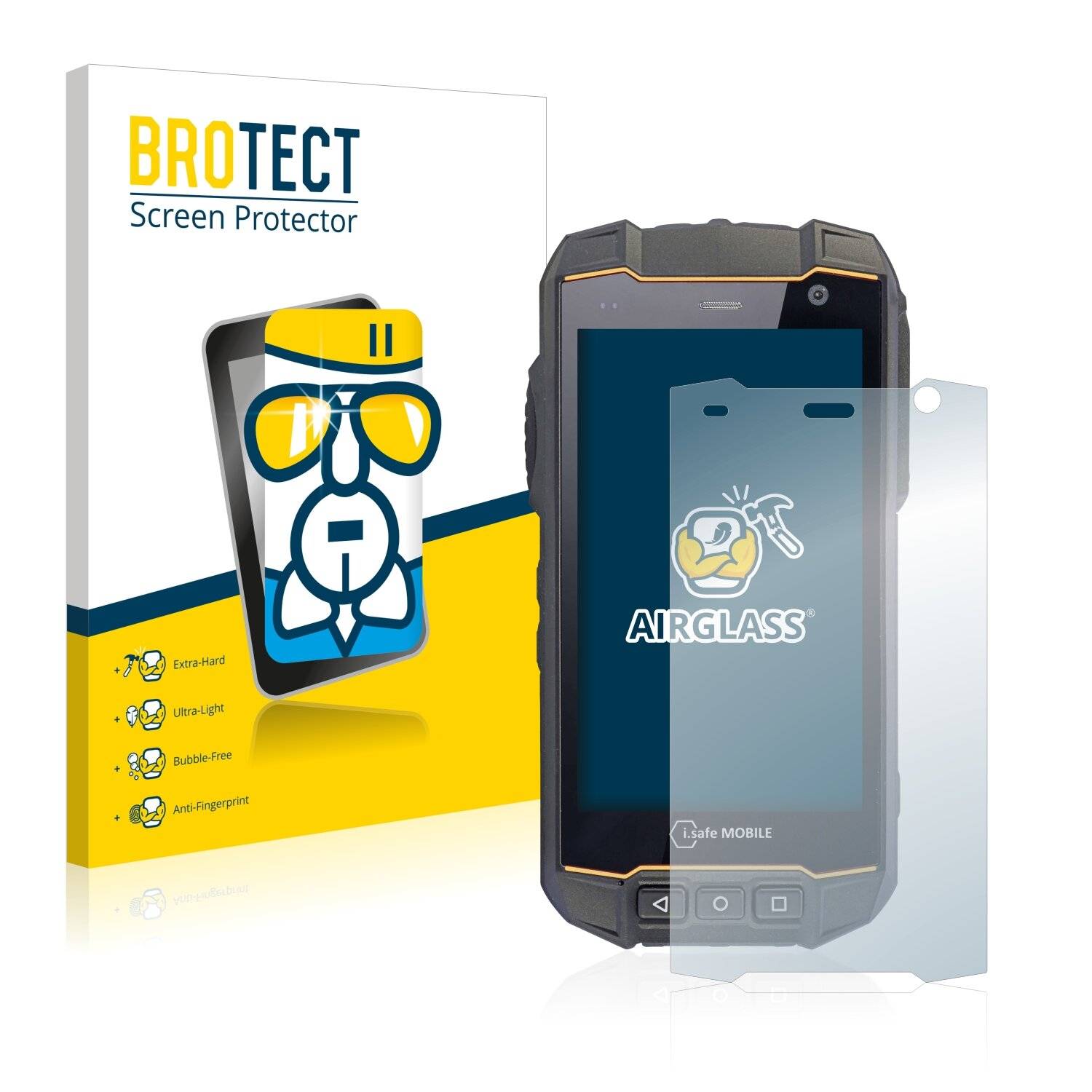 BROTECT AirGlass Glas Schutz-Folie für i.safe MOBILE IS530.2 - Schutzglas