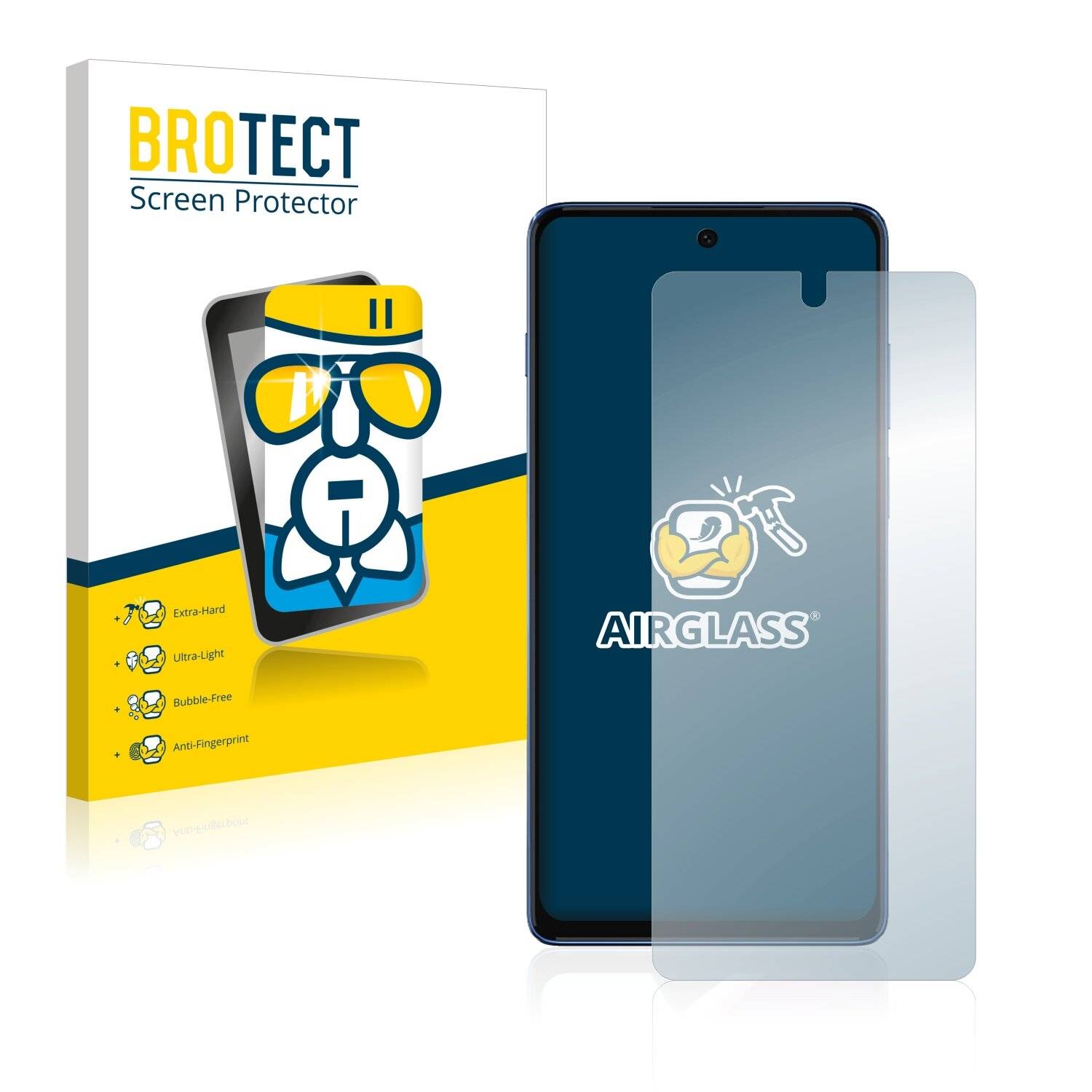 BROTECT AirGlass Flexible Schutz Glas Folie für Motorola Moto G200 5G Klar Transparent