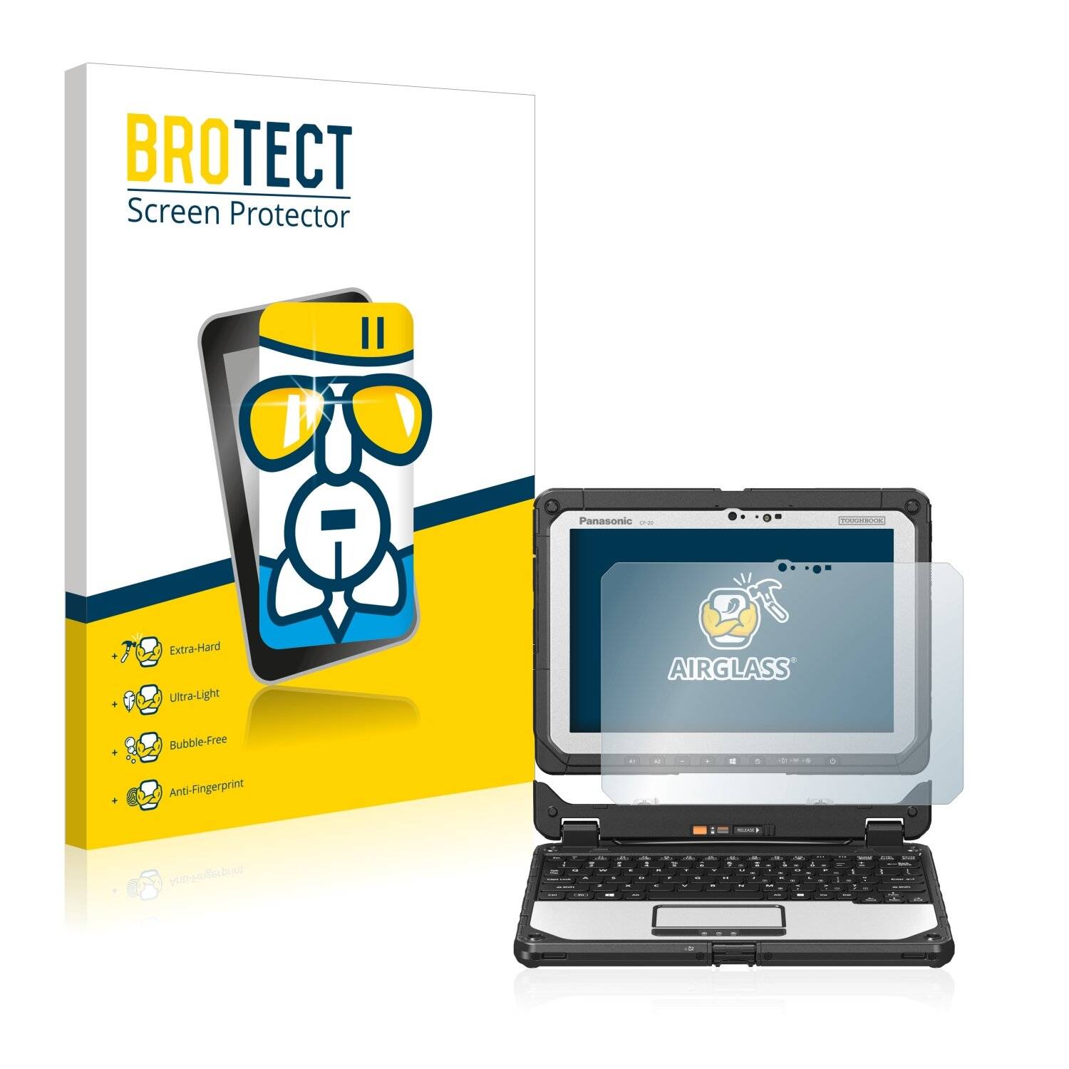 BROTECT AirGlass Schutzglas Folie für Panasonic Toughbook 20