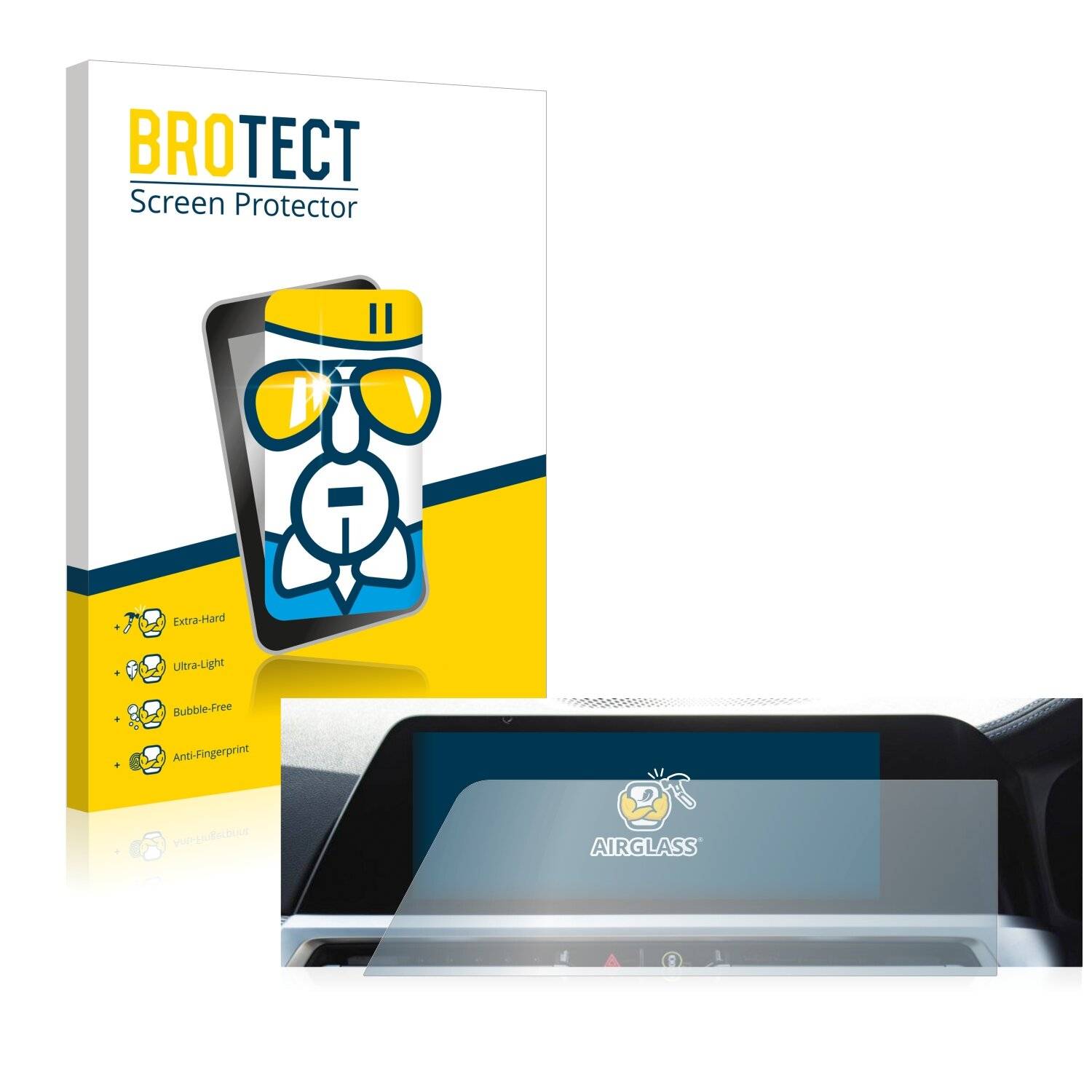 BROTECT AirGlass Schutzglas Folie für BMW 3 G20 Limousine 2018 Infotainment System