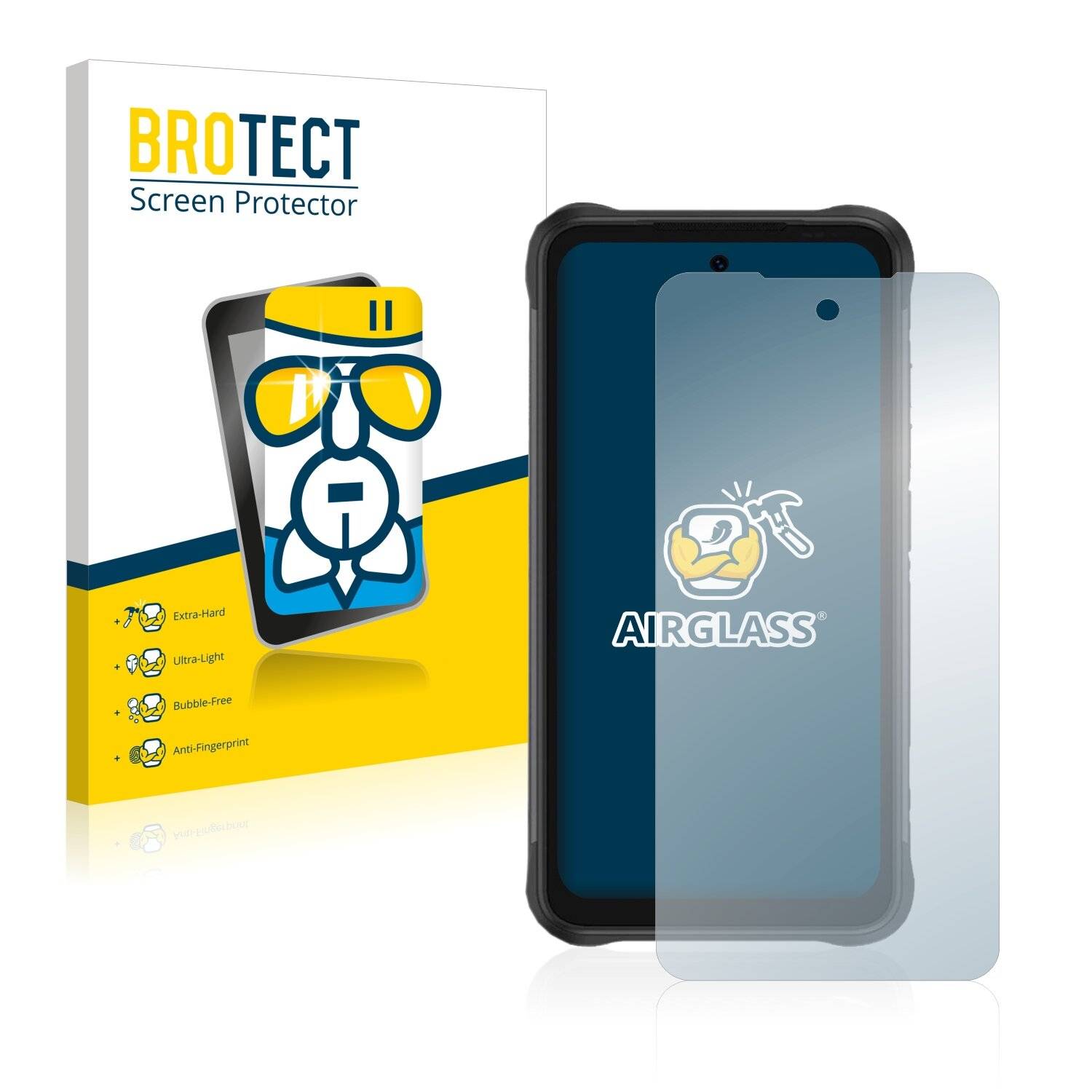 BROTECT AirGlass Flexible Schutz Glas Folie für Umidigi Bison GT2 Pro 5G Klar Transparent