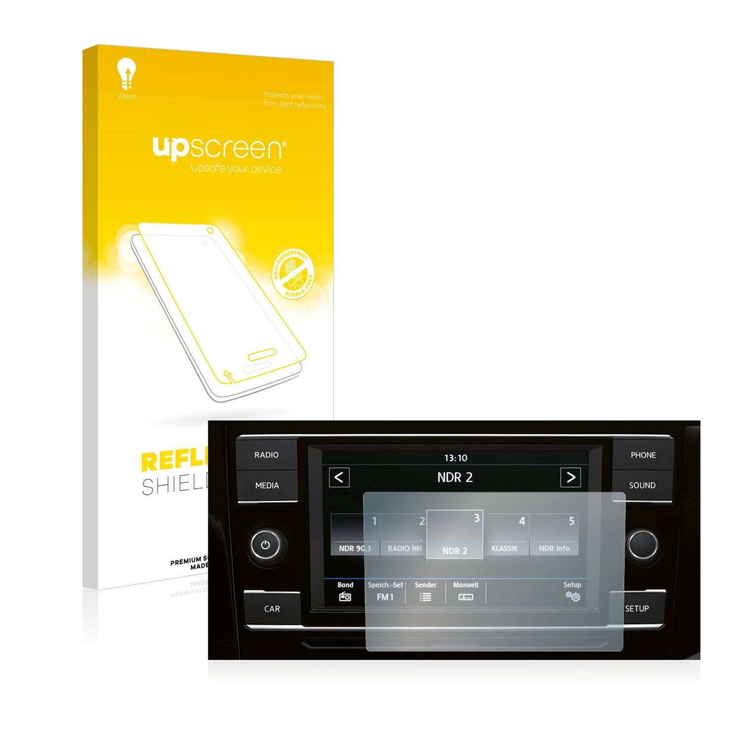 upscreen Reflection Shield Matte Premium Displayschutzfolie für Volkswagen T6.1 California