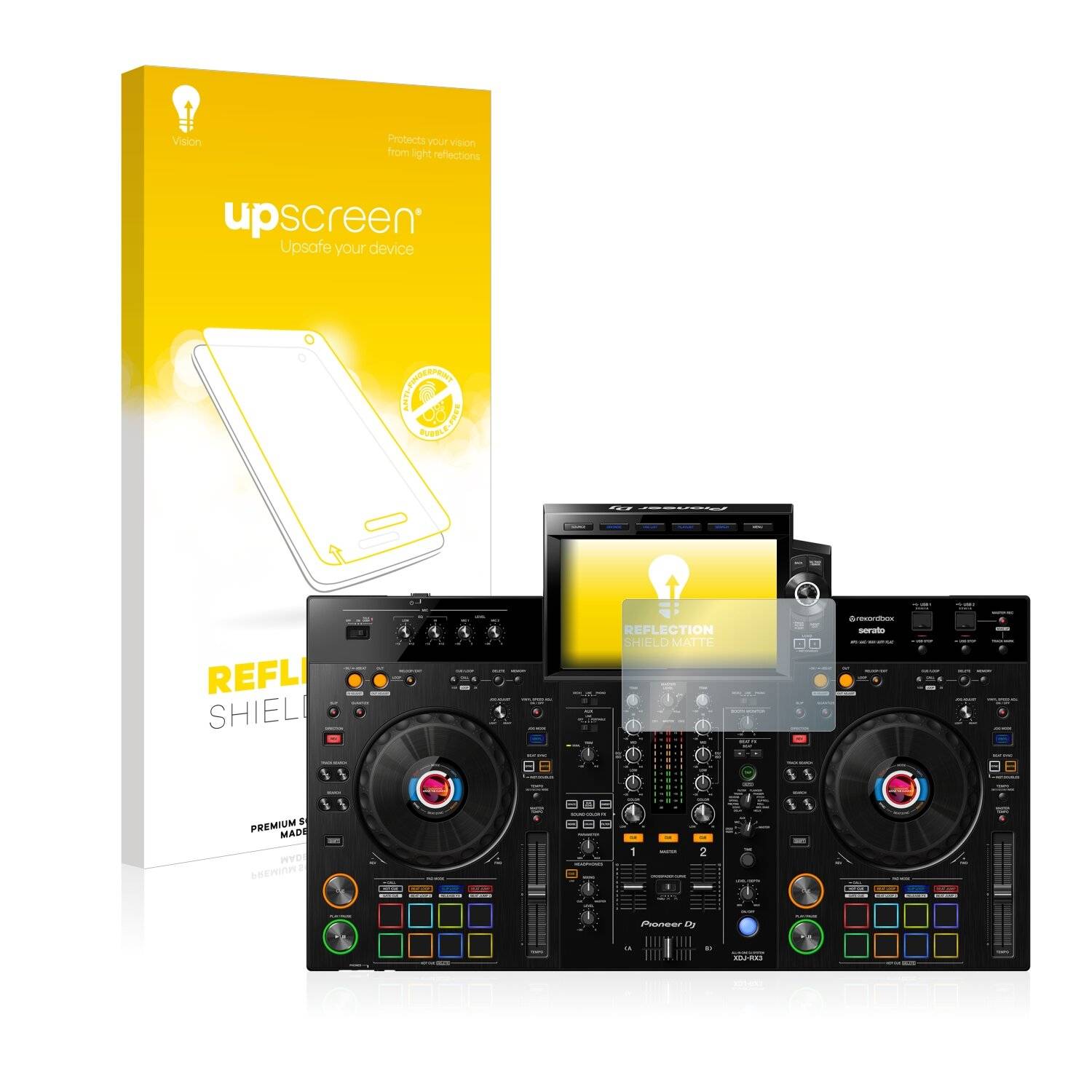 upscreen Reflection Shield Matt Schutzfolie für Pioneer XDJ-RX3