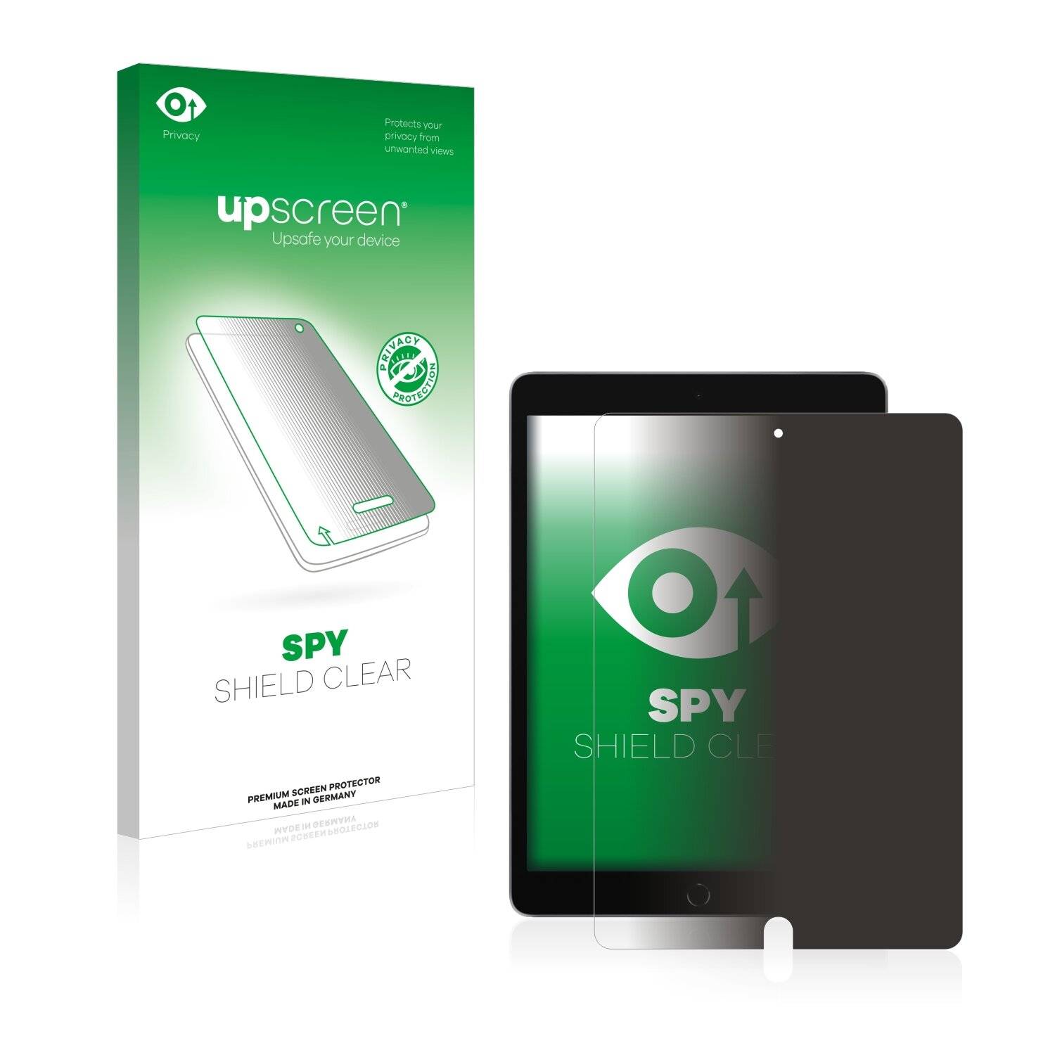 upscreen Blickschutzfolie für Apple iPad 10.2" WiFi 2021 / WiFi Cellular 2021 Anti-Spy Privacy Blaulichtschutz