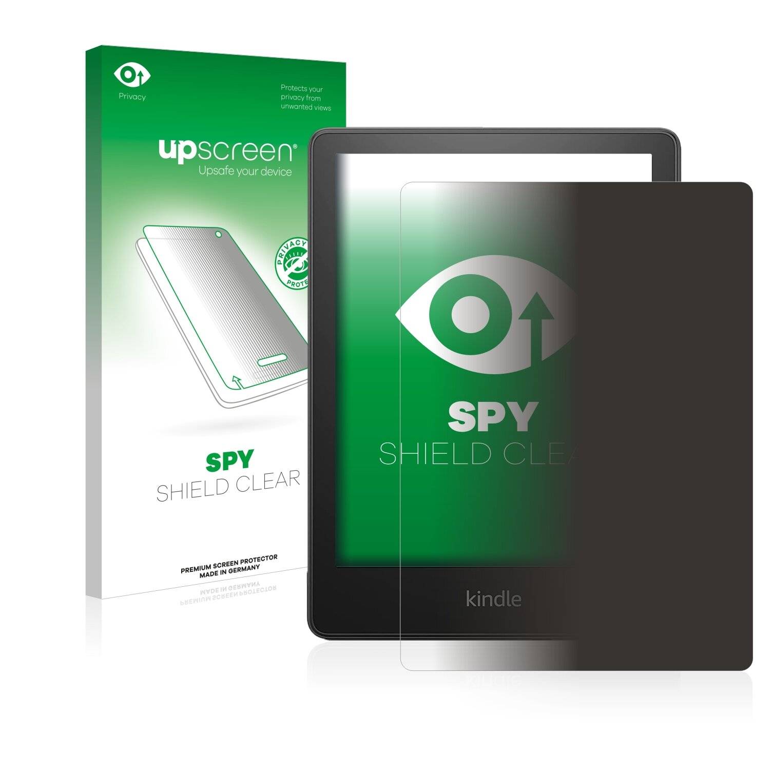 upscreen Blickschutzfolie für Amazon Kindle Paperwhite 2021 / 2023 Anti-Spy Privacy Blaulichtschutz Sichtschutzfolie