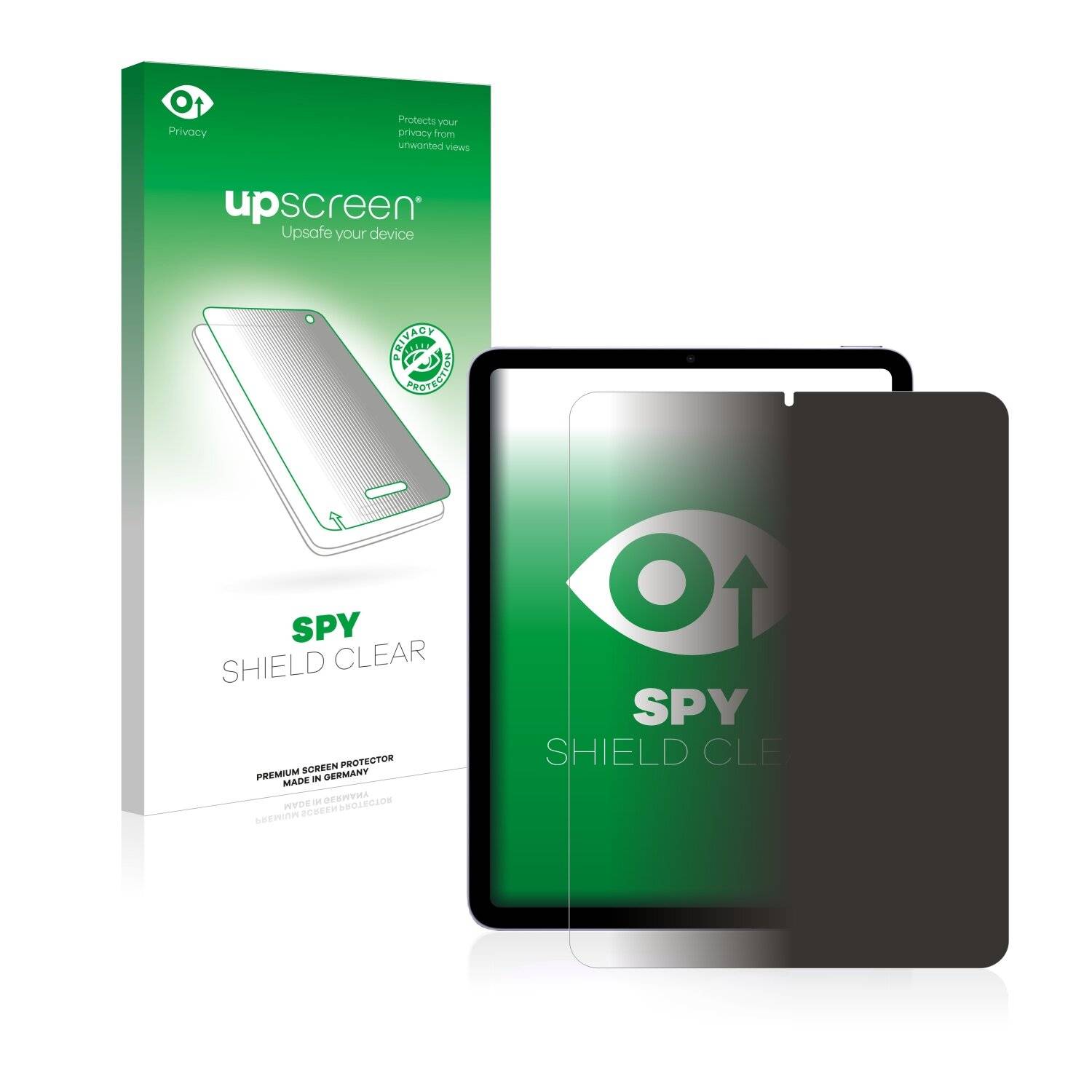 upscreen Blickschutzfolie für Apple iPad Air 5 WiFi 2022 (Hochformat, 5. Gen.) Anti-Spy Privacy Blaulichtschutz