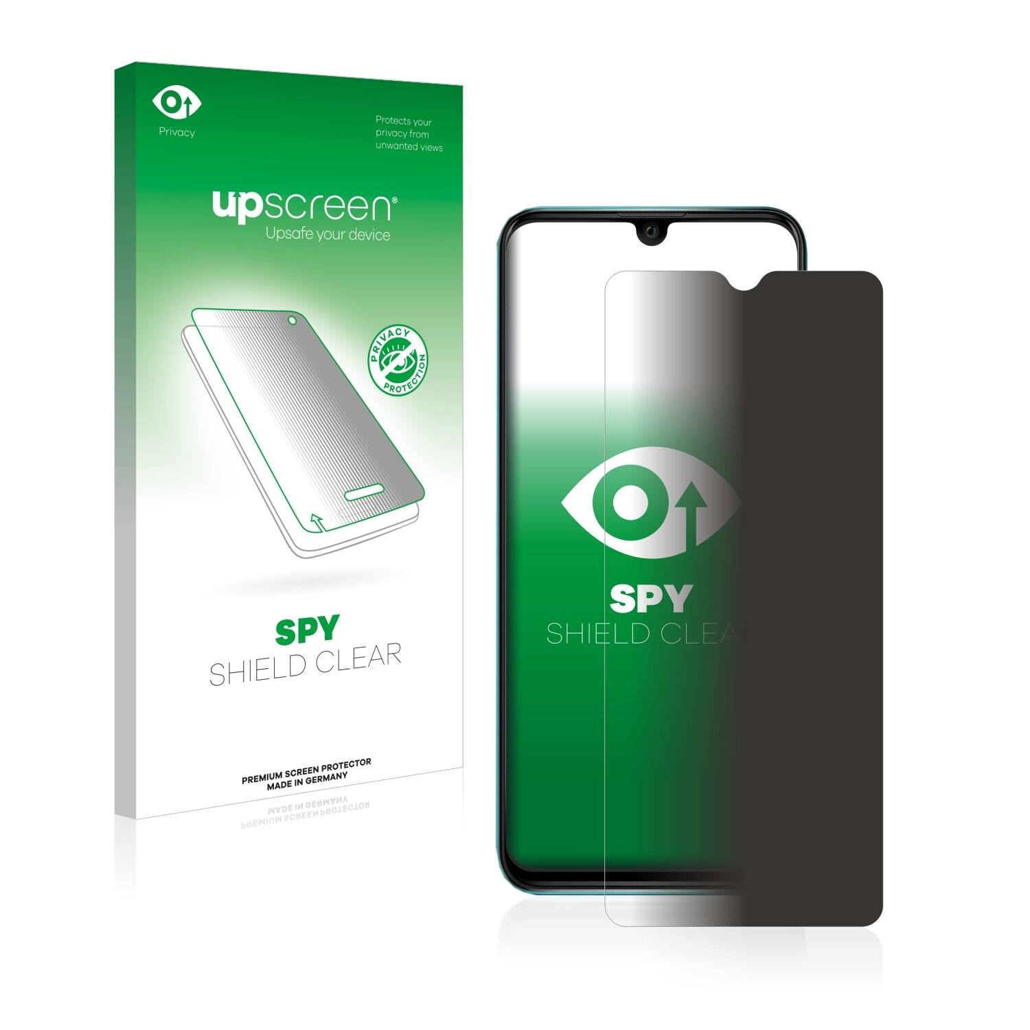 upscreen Blickschutzfolie für Wiko Power U20 Anti-Spy Privacy Blaulichtschutz Sichtschutzfolie