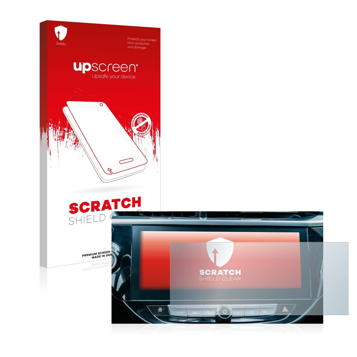 upscreen Schutzfolie für Opel Corsa-e 2020 Infotainment System 10" Kratzschutz Anti-Fingerprint Klar