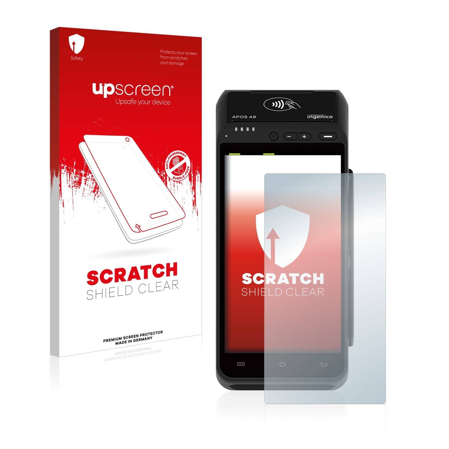 upscreen Scratch Shield Schutzfolie für ingenico Apos A8
