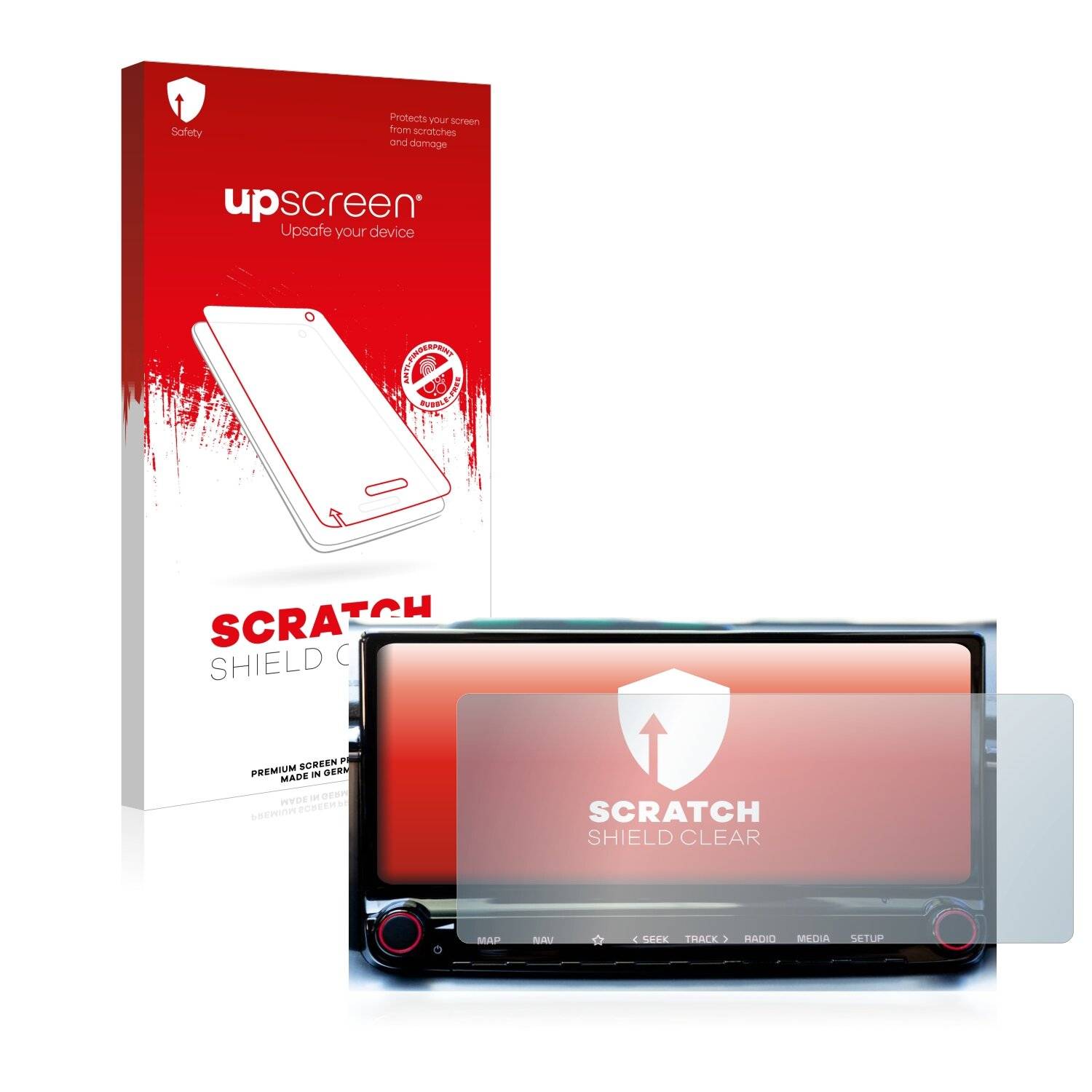 upscreen Schutzfolie für Kia Ceed 2022 Infotainment System 10.25" Kratzschutz Anti-Fingerprint Klar