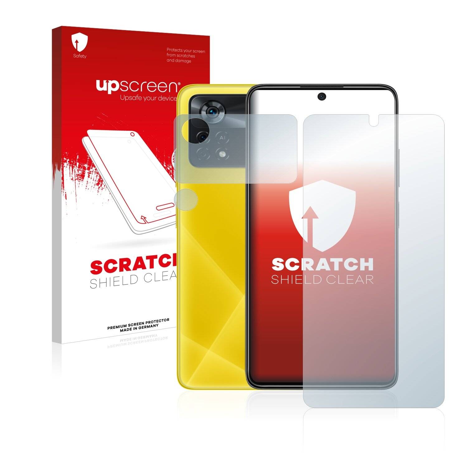 upscreen Schutzfolie für Xiaomi Poco X4 Pro 5G (Display+Kamera) Kratzschutz Anti-Fingerprint Klar
