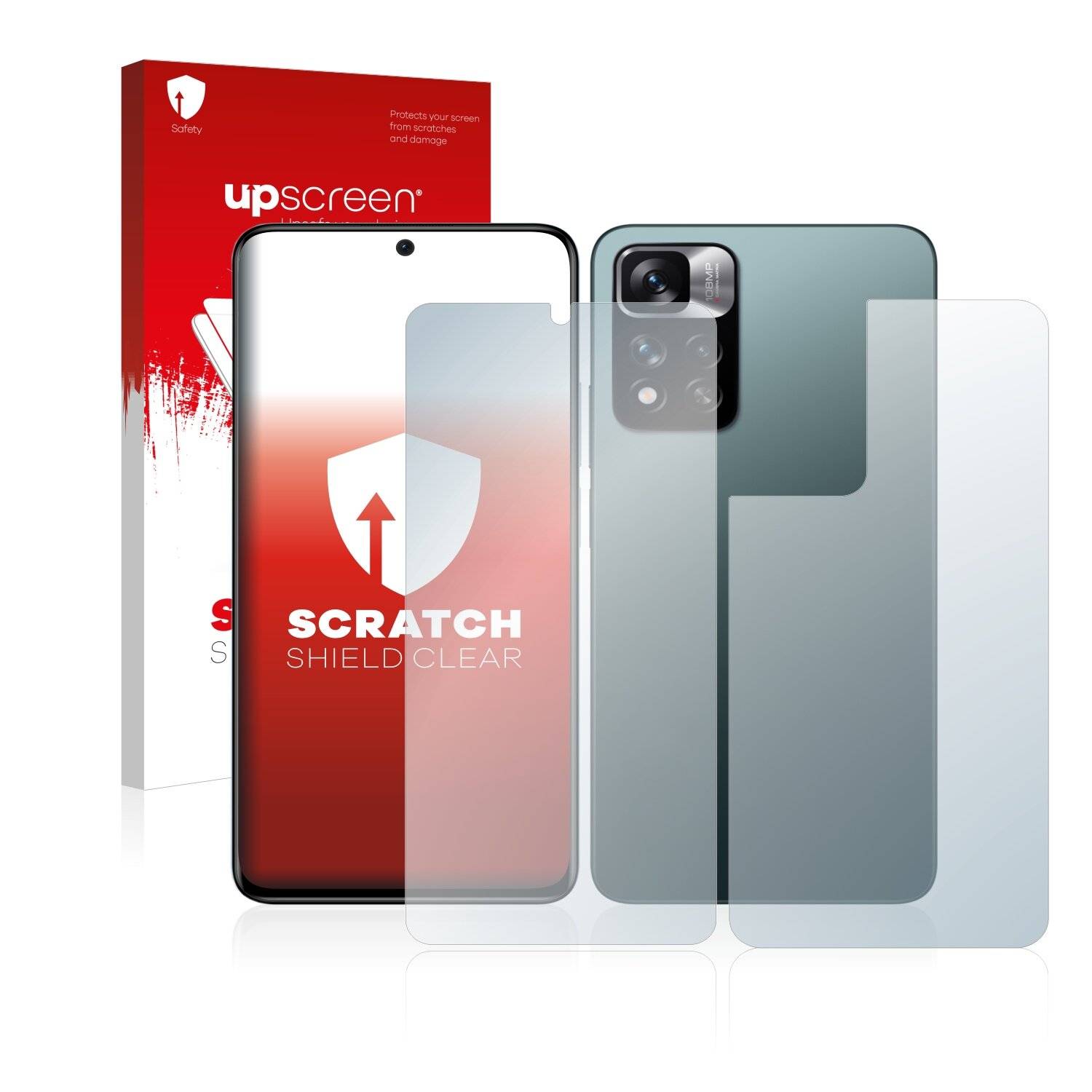 upscreen Scratch Shield Schutzfolie für Xiaomi Redmi Note 11 Pro+ 5G (Display+Rückseite)