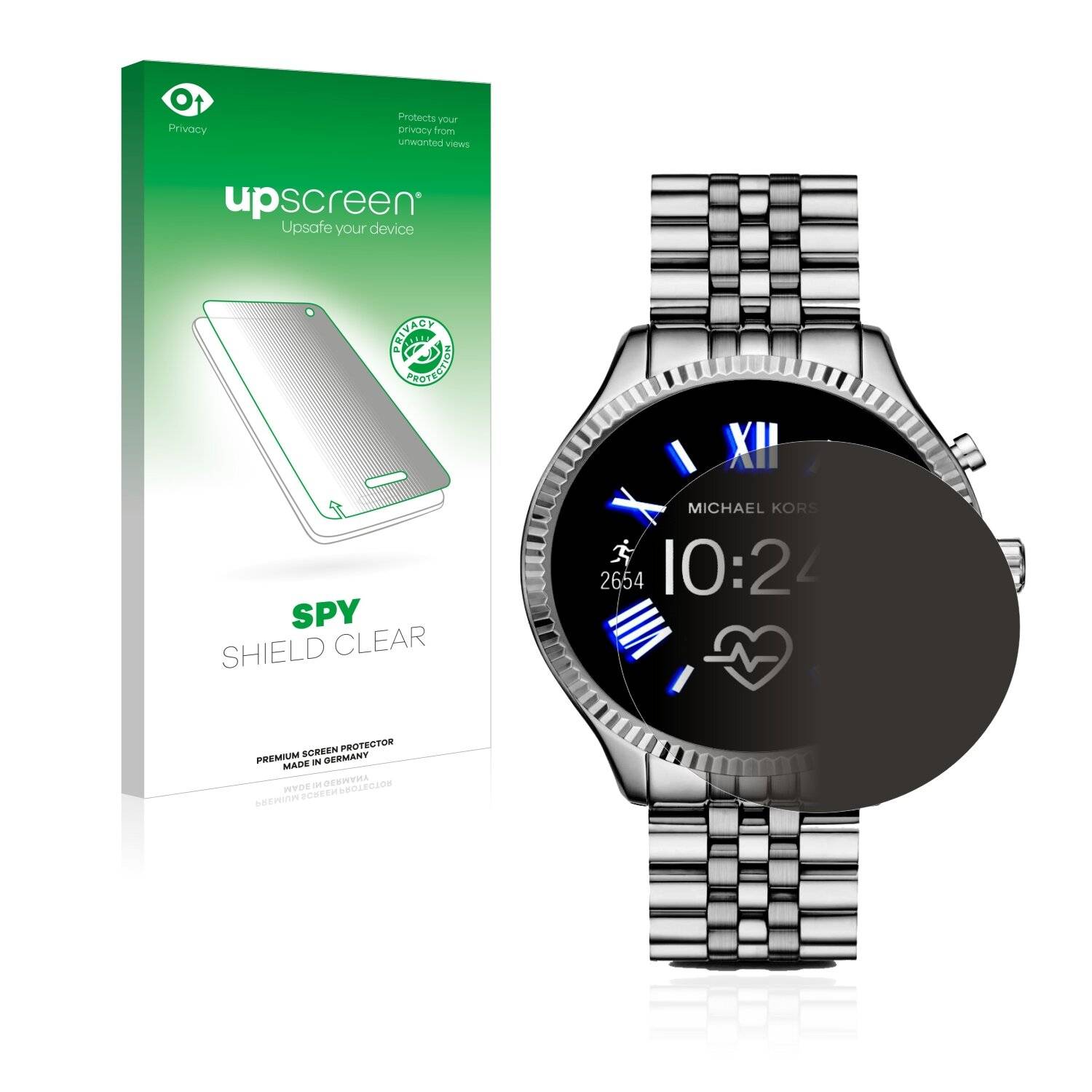 upscreen Spy Shield Clear Premium Blickschutzfolie für Michael Kors Access Gen 5
