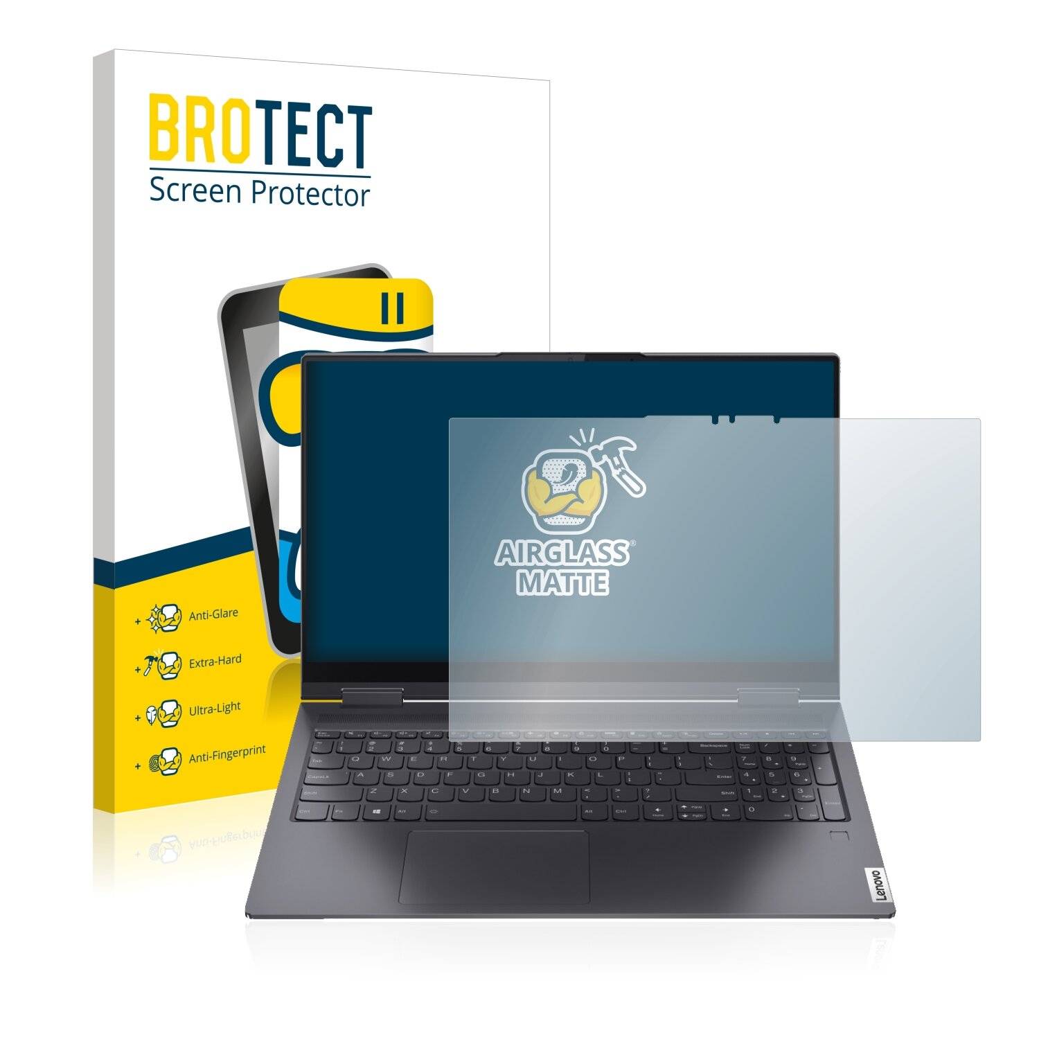BROTECT AirGlass Matte Schutzglas Folie für Lenovo Campus Yoga