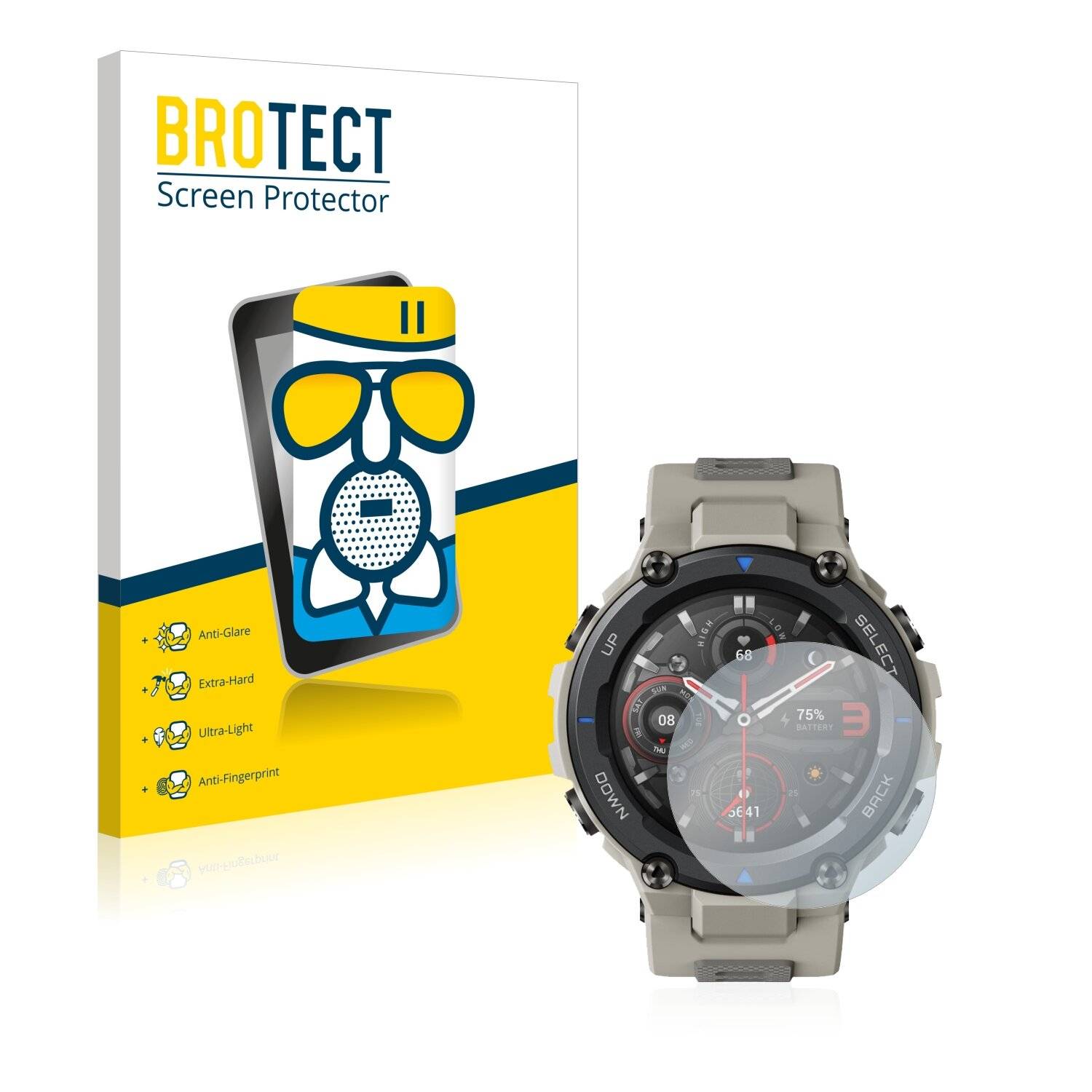 BROTECT AirGlass Matte Schutzglas Folie für Huami Amazfit T-Rex