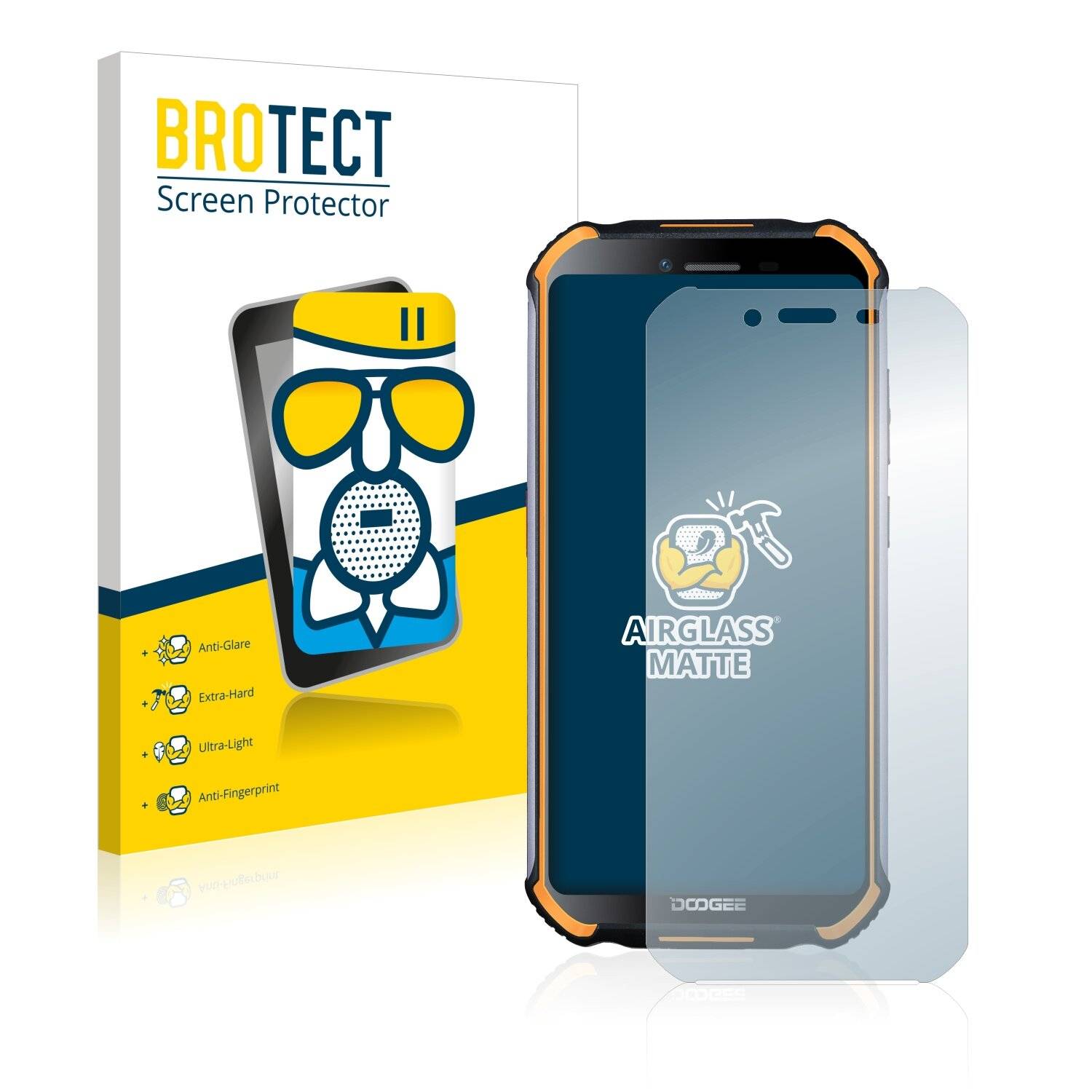 BROTECT AirGlass Matt Glas Panzer Folie für Doogee S40 Pro