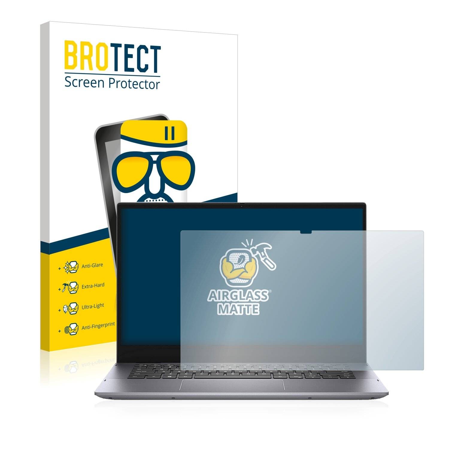 BROTECT AirGlass Matte Schutzglas Folie für Dell Inspiron 14