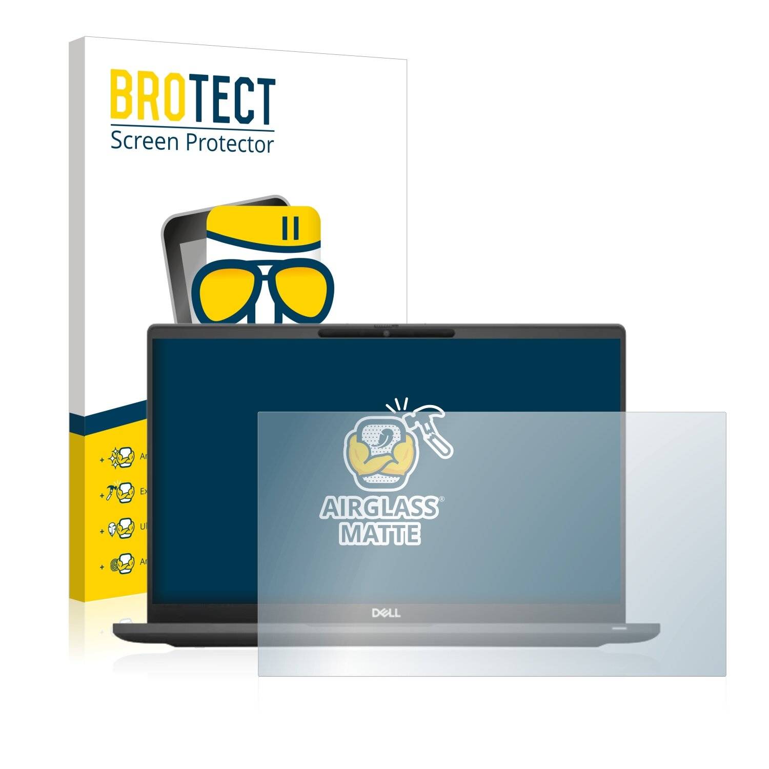 BROTECT AirGlass Matte Schutzglas Folie für Dell Latitude 7320