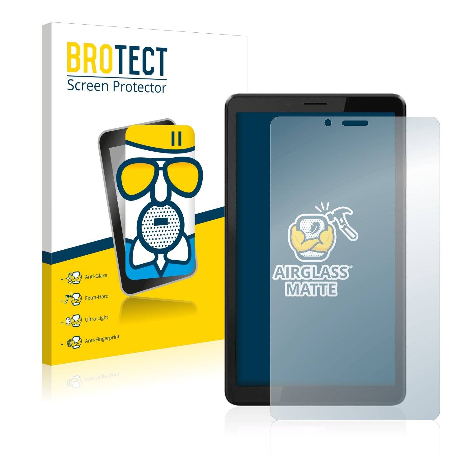 BROTECT AirGlass Flexible Schutz Glas Folie für Lenovo Tab M7 (3. Gen.) Matt Entspiegelt