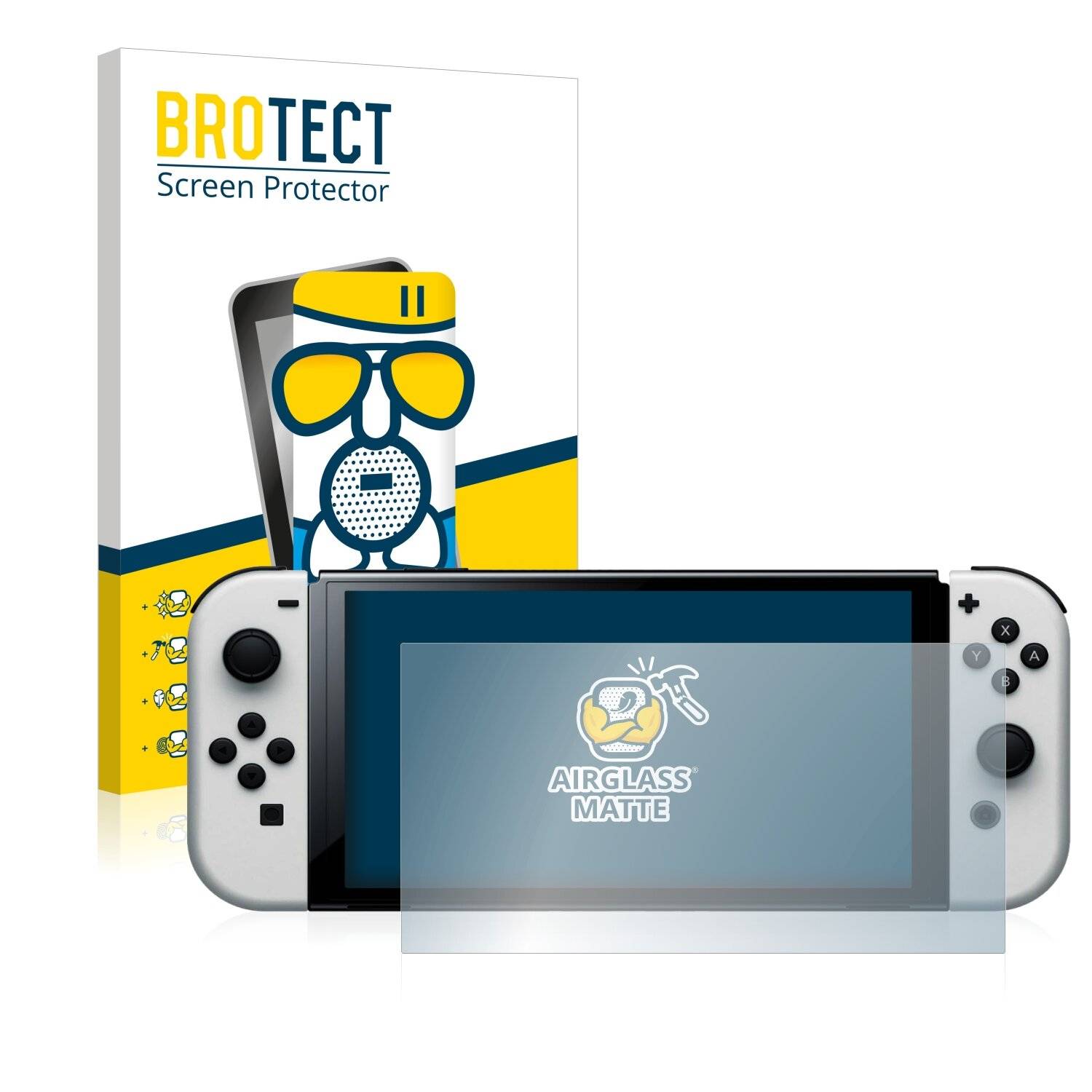 BROTECT AirGlass Flexible Schutz Glas Folie für Nintendo Switch OLED-Modell Matt Entspiegelt
