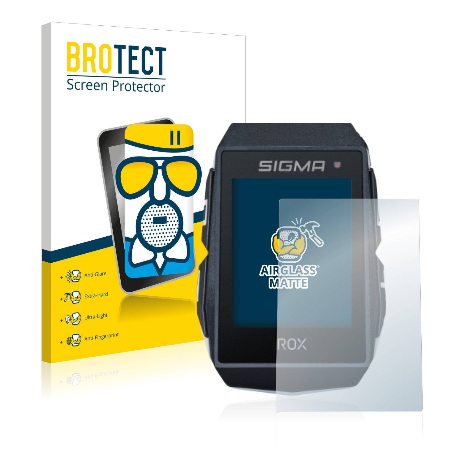 BROTECT AirGlass Flexible Schutz Glas Folie für Sigma ROX 11.1 Evo Matt Entspiegelt