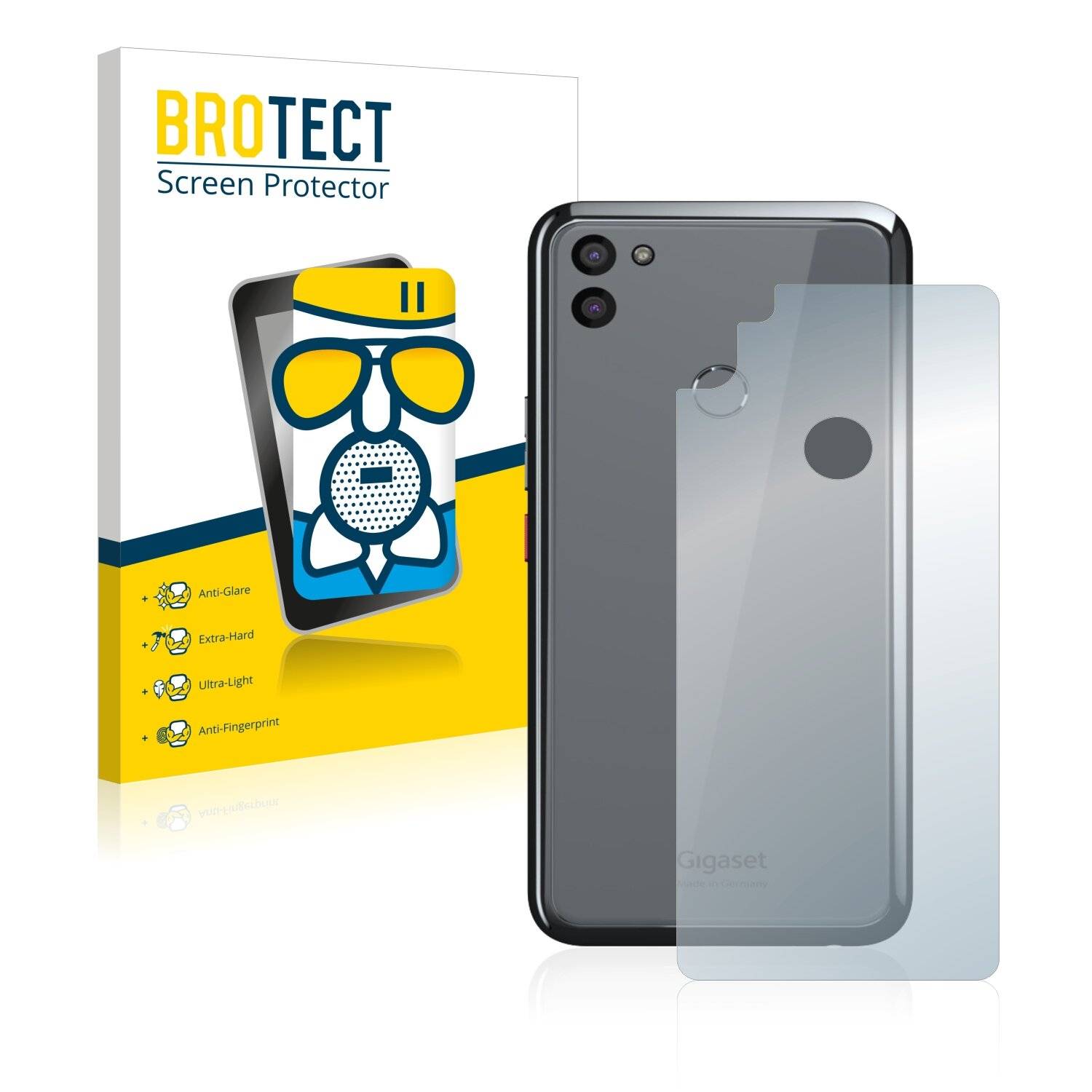 BROTECT AirGlass Matt Glas Panzer Folie für Gigaset GS5 (Rückseite)