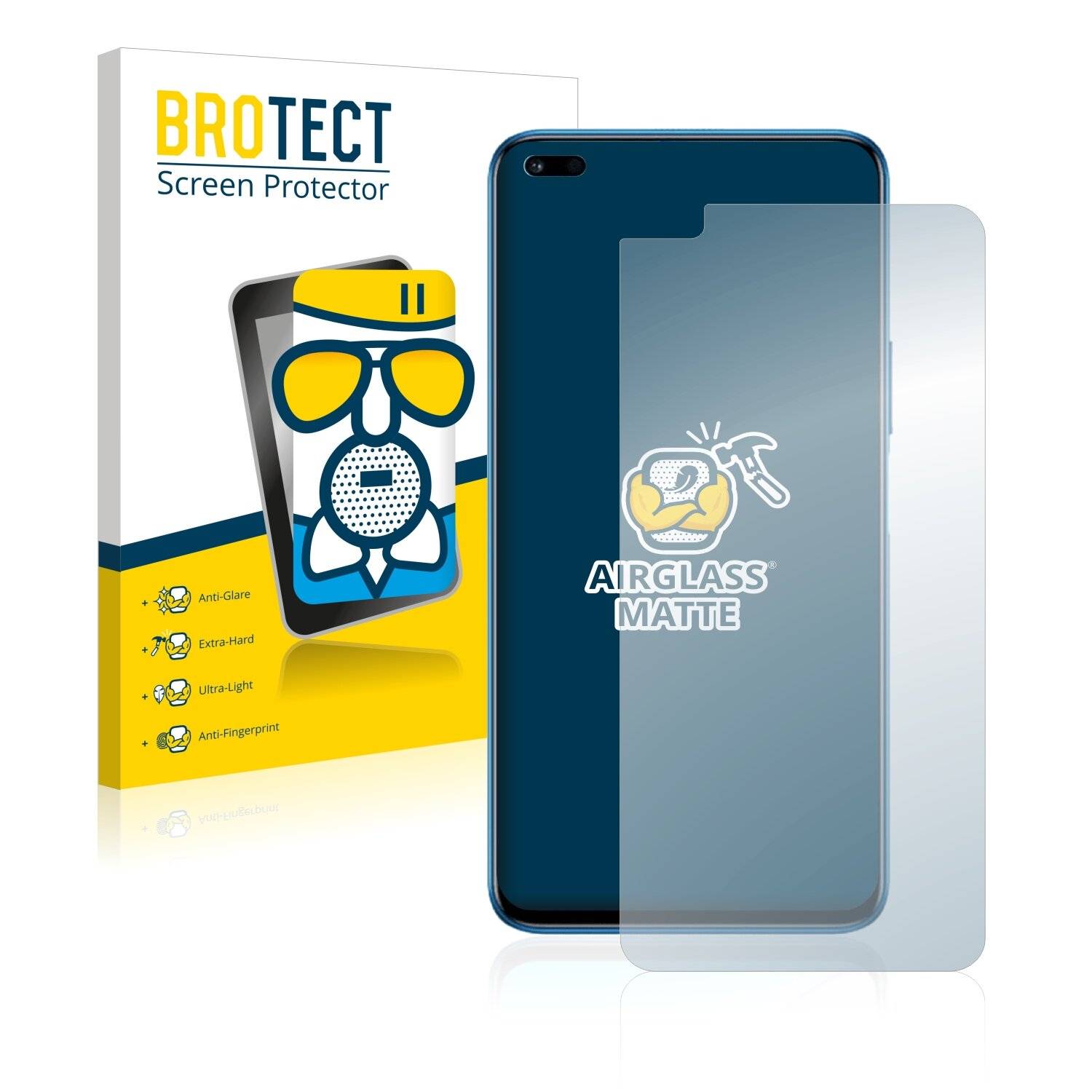 BROTECT AirGlass Matt Glas Schutz Folie für Honor 50 Lite