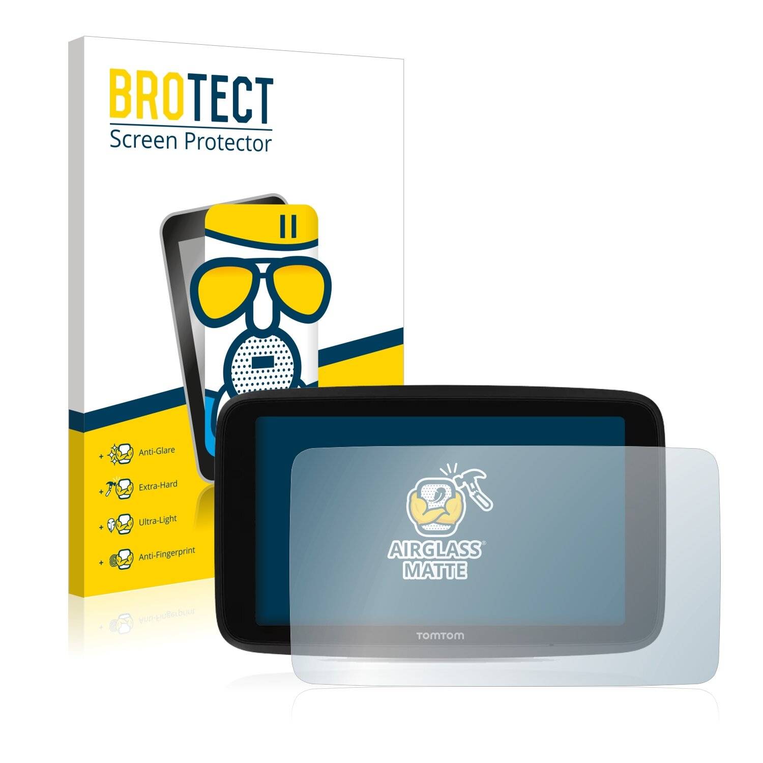 BROTECT AirGlass Flexible Schutz Glas Folie für TomTom Go Discover 5" Matt Entspiegelt