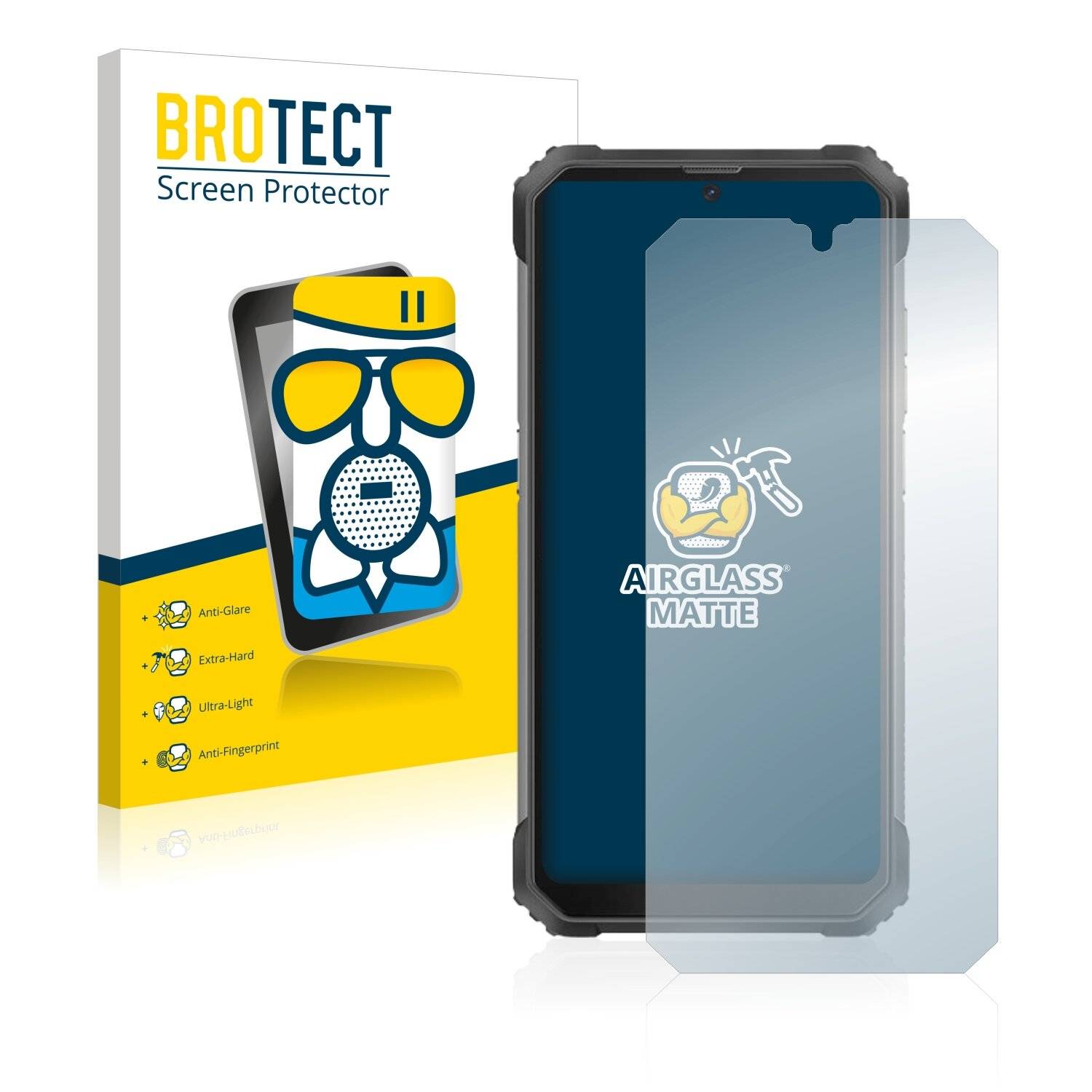 BROTECT AirGlass Flexible Schutz Glas Folie für Blackview BV8800 Matt Entspiegelt