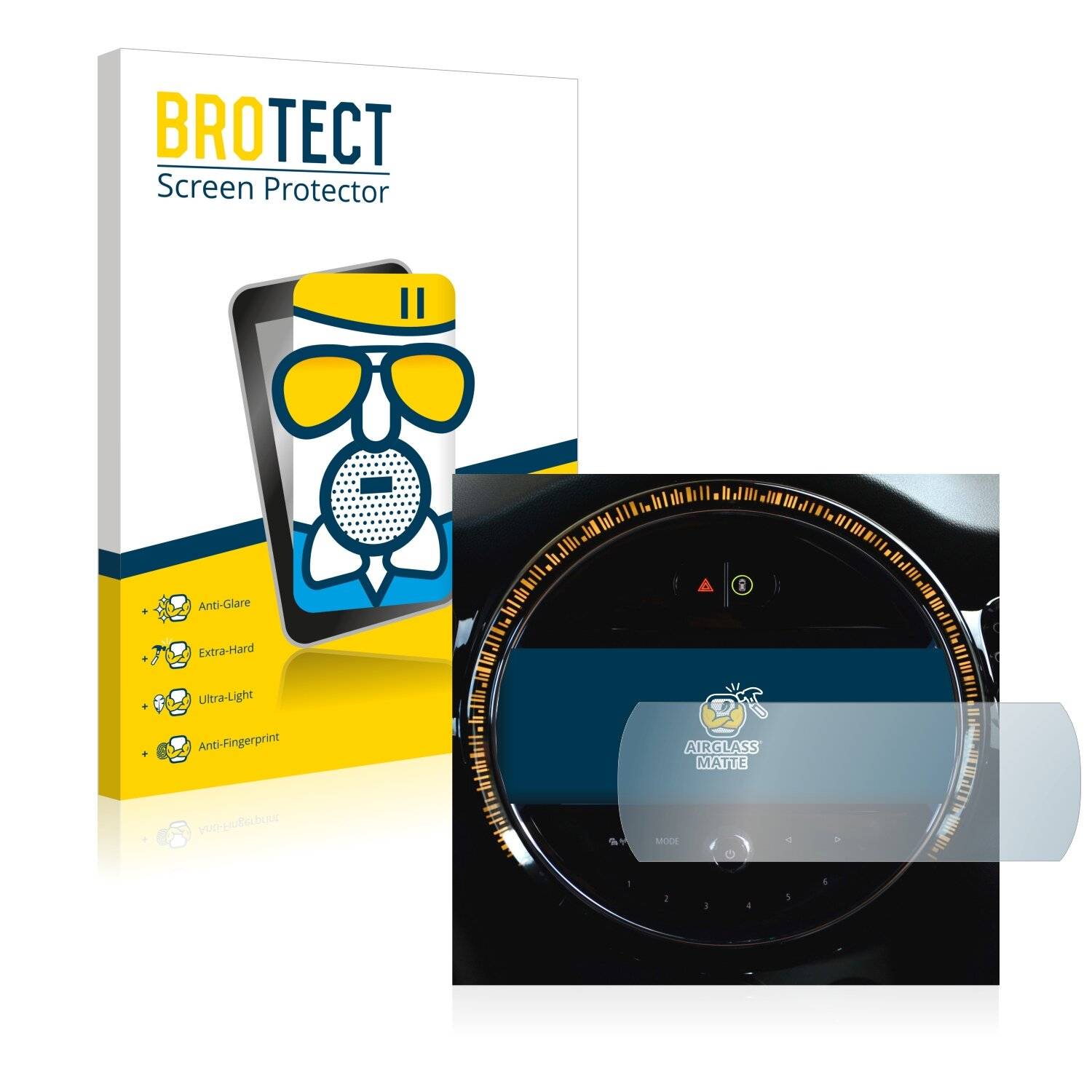 BROTECT AirGlass Matte Schutzglas Folie für Mini Cooper 2021 Infotainment System