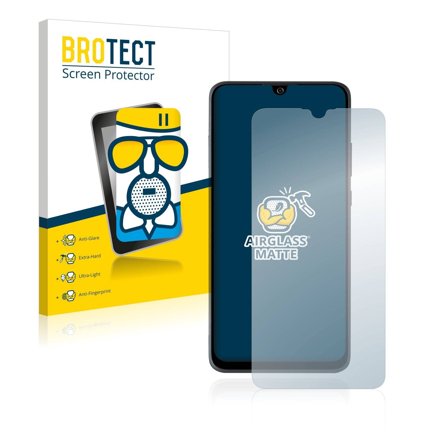BROTECT AirGlass Matt Glas Schutz Folie für ZTE Blade A51
