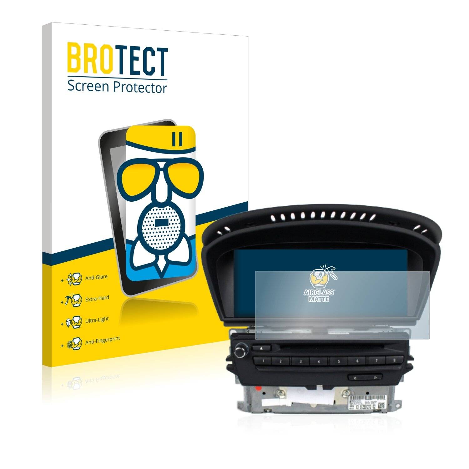 BROTECT AirGlass Matt Glas Schutz Folie für BMW 3 E93 2011 CIC professional navigation