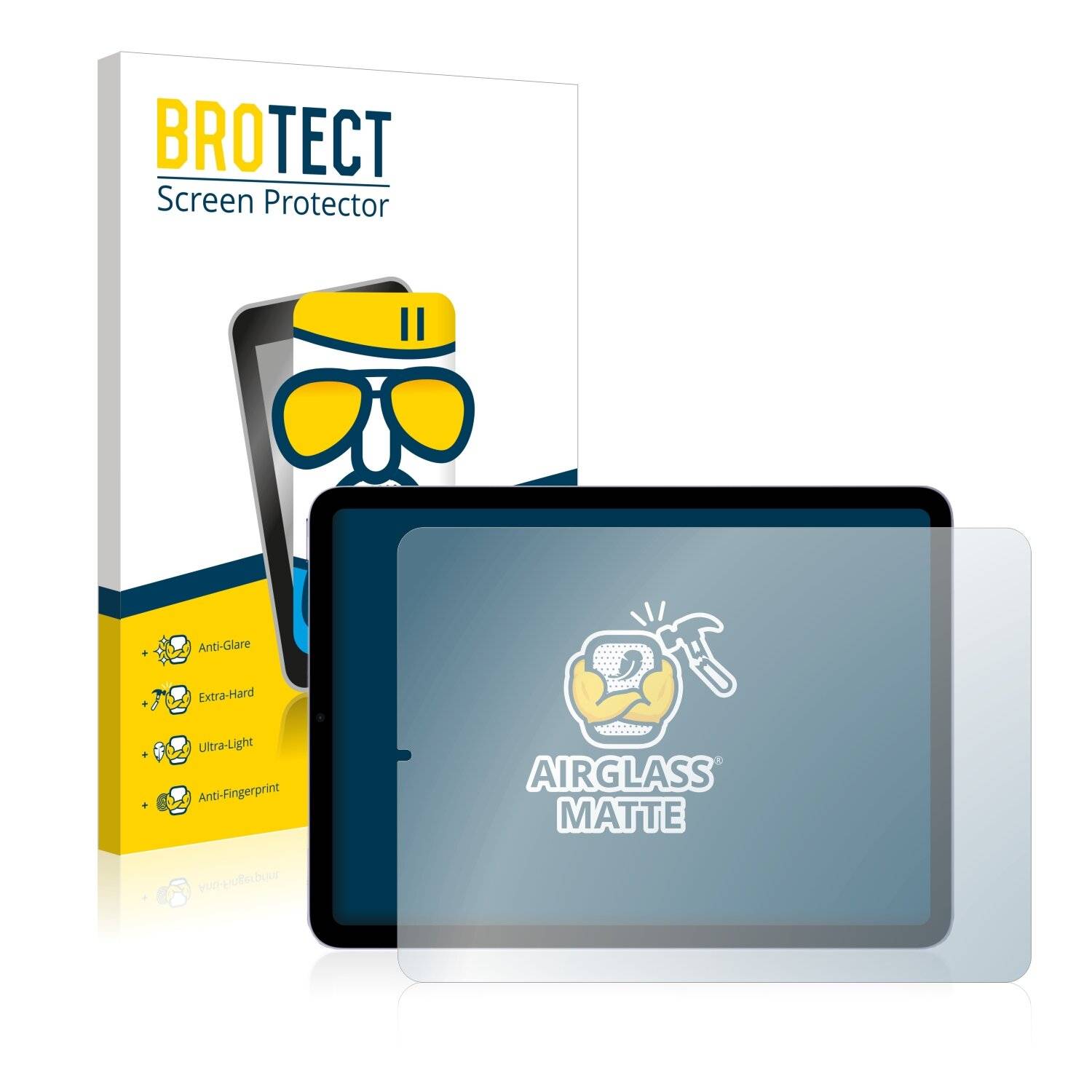 BROTECT AirGlass Matt Glas Panzer Folie für Apple iPad Air 5 WiFi Cellular 2022 (5. Gen.)