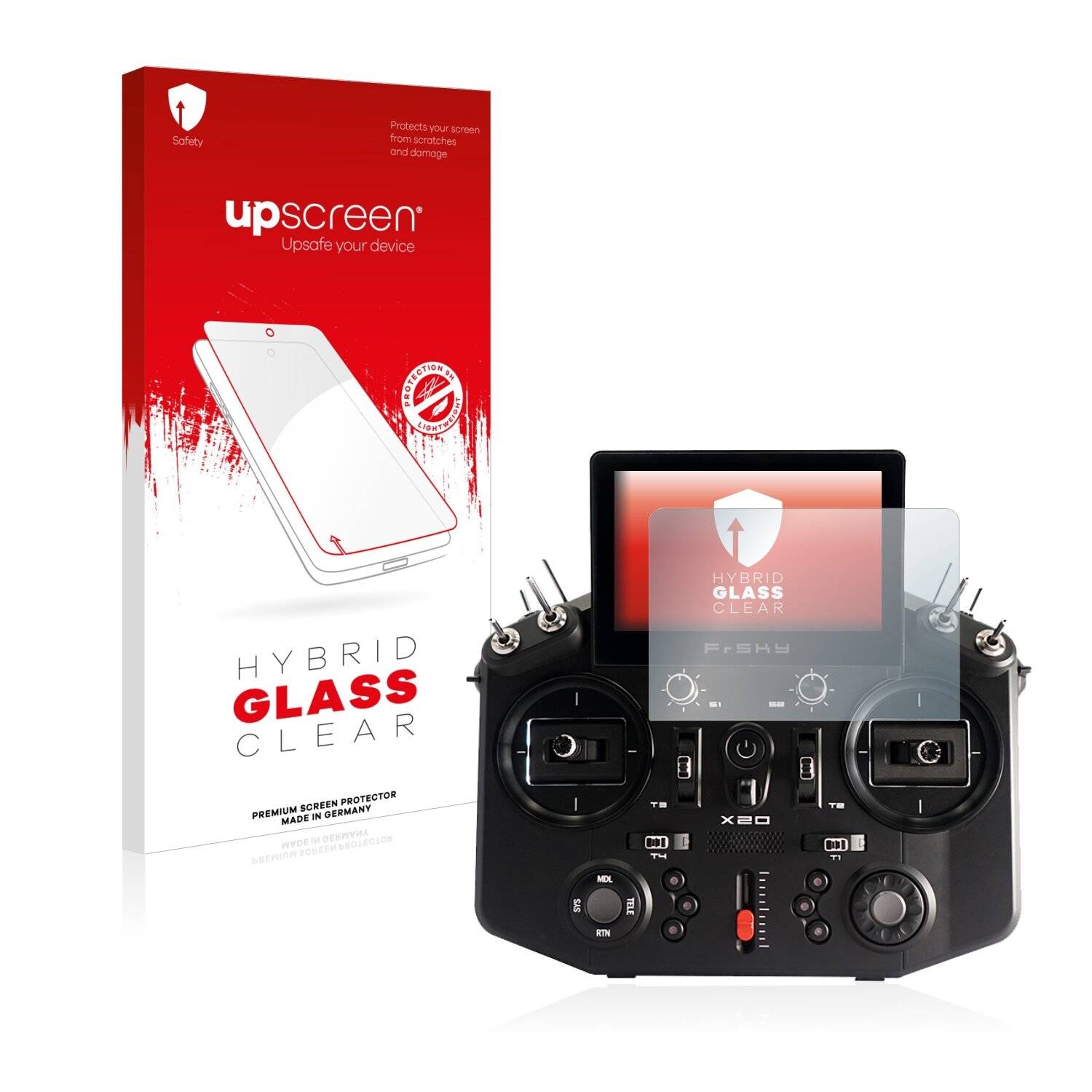 upscreen Hybrid Glass Clear Premium Schutzglas Folie für FrSky Tandem