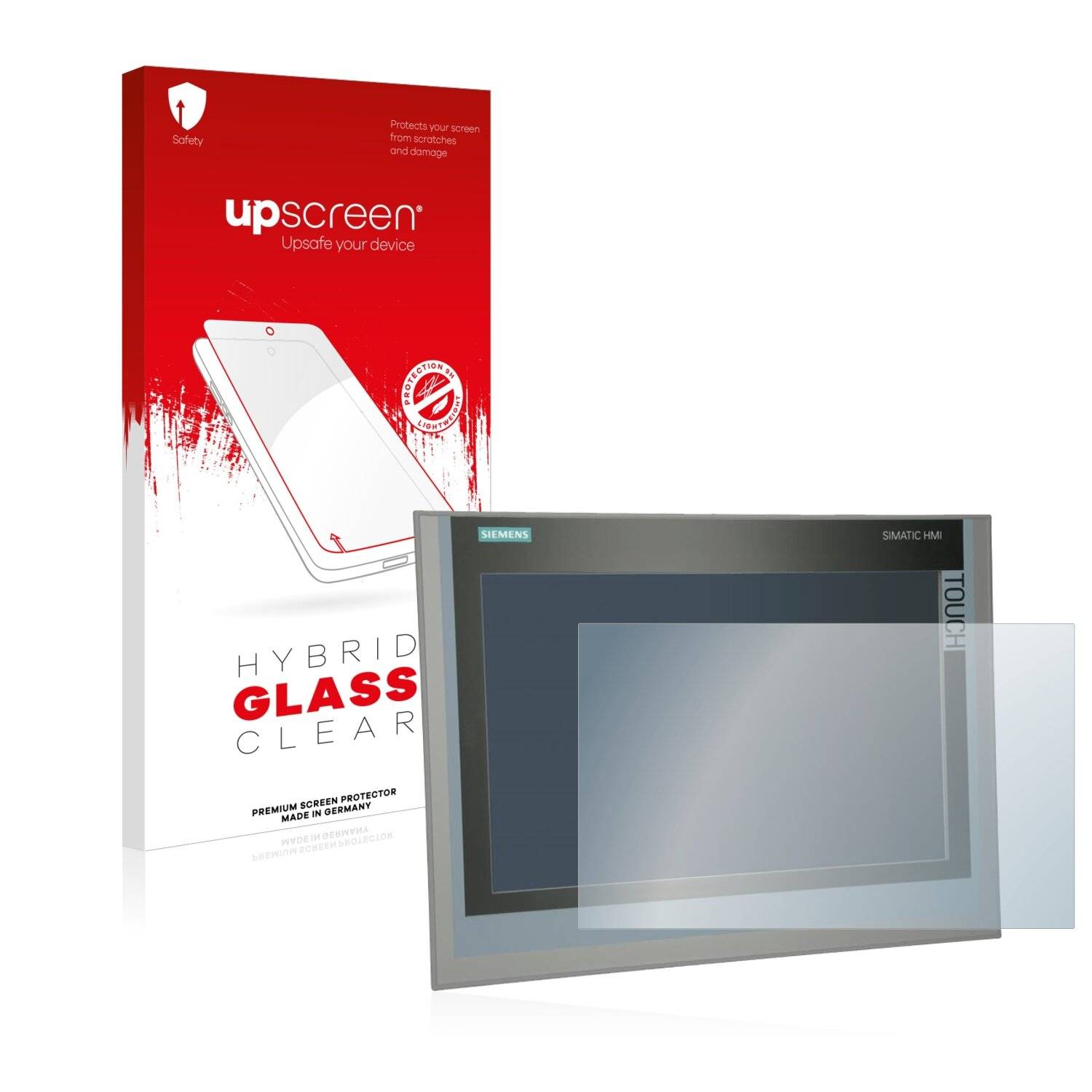 upscreen Hybrid Glass Clear Premium Schutzglas Folie für Siemens Simatic HMI TP 1500