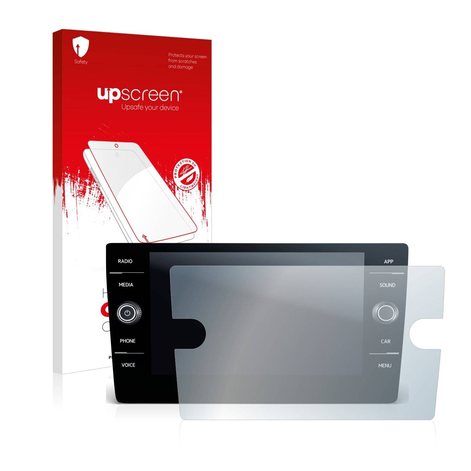 upscreen Hybrid Glass Clear Premium Schutzglas Folie für Volkswagen Tiguan 2021 Discover