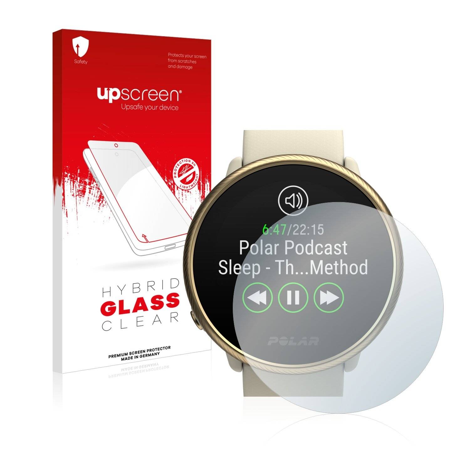 upscreen Flexible Schutz Glas Folie für Polar Ignite 2 Schutzglas 9H Hybridglas Klar