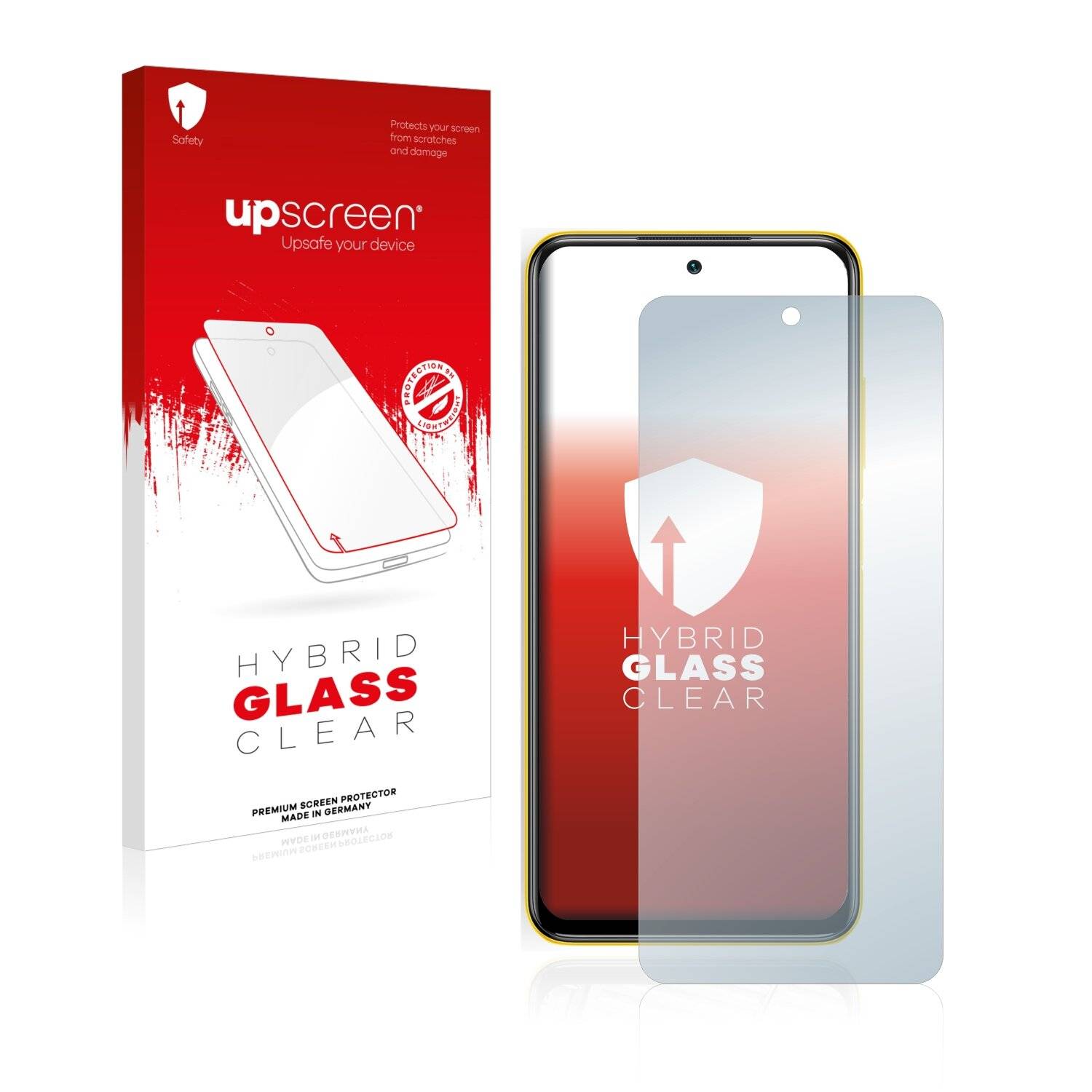 upscreen Hybrid Glas Panzer-Folie für Xiaomi Poco M3 Pro 5G