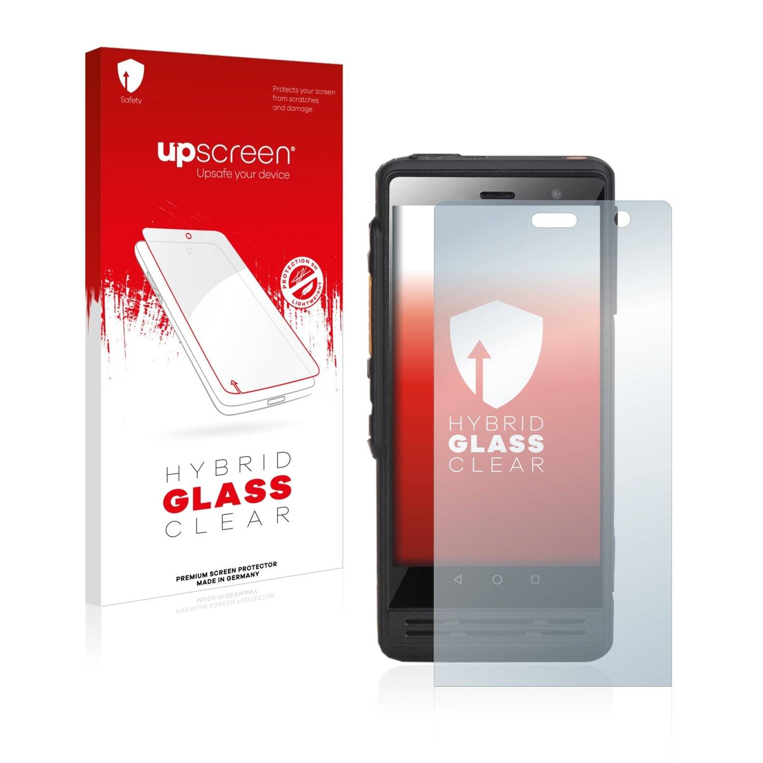 upscreen Hybrid Glass Clear Premium Schutzglas Folie für Inrico S