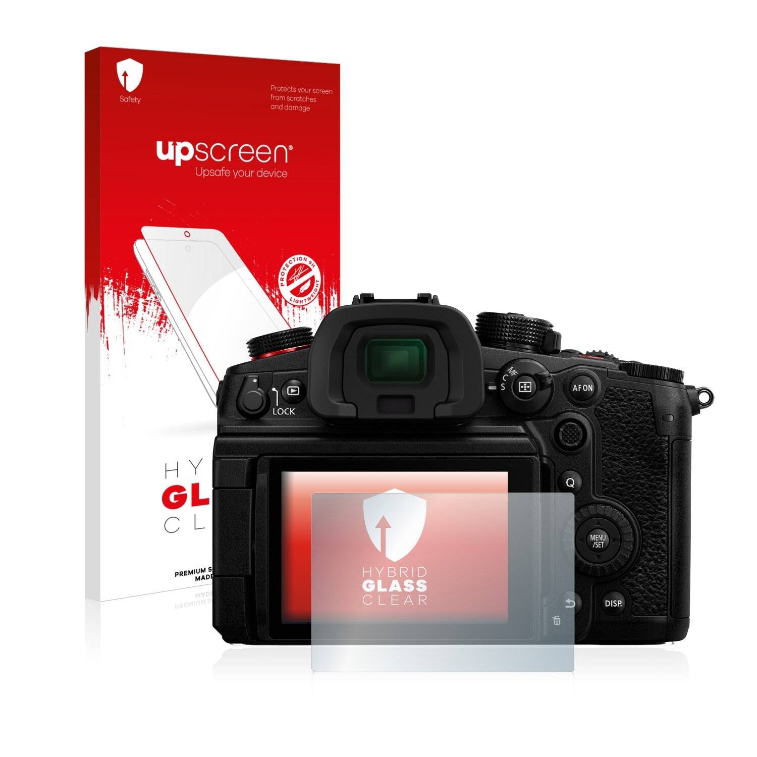 upscreen Hybrid Glass Clear Premium Schutzglas Folie für Panasonic Lumix