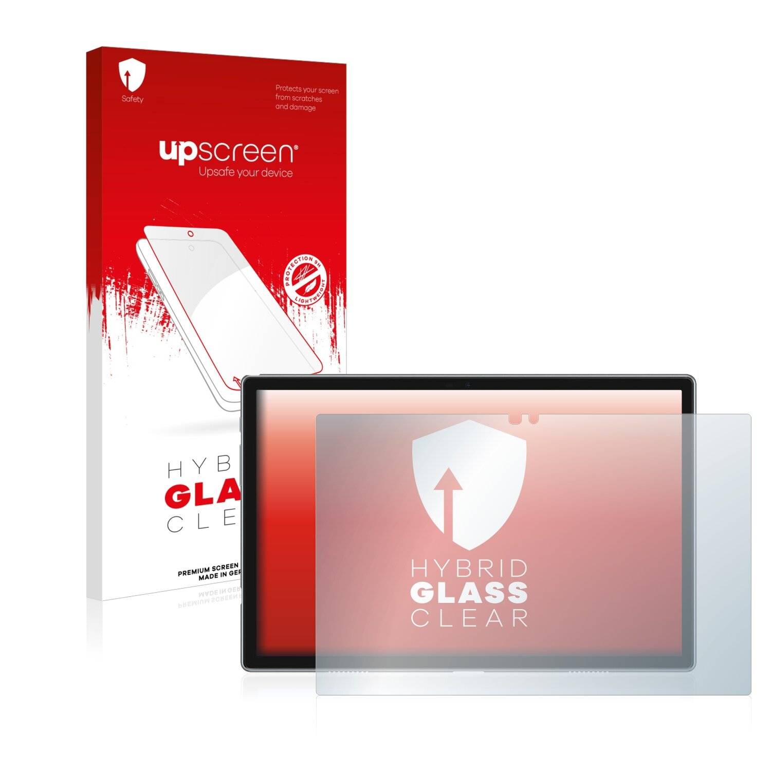 upscreen Hybrid Glass Clear Premium Schutzglas Folie für Ulefone Tab