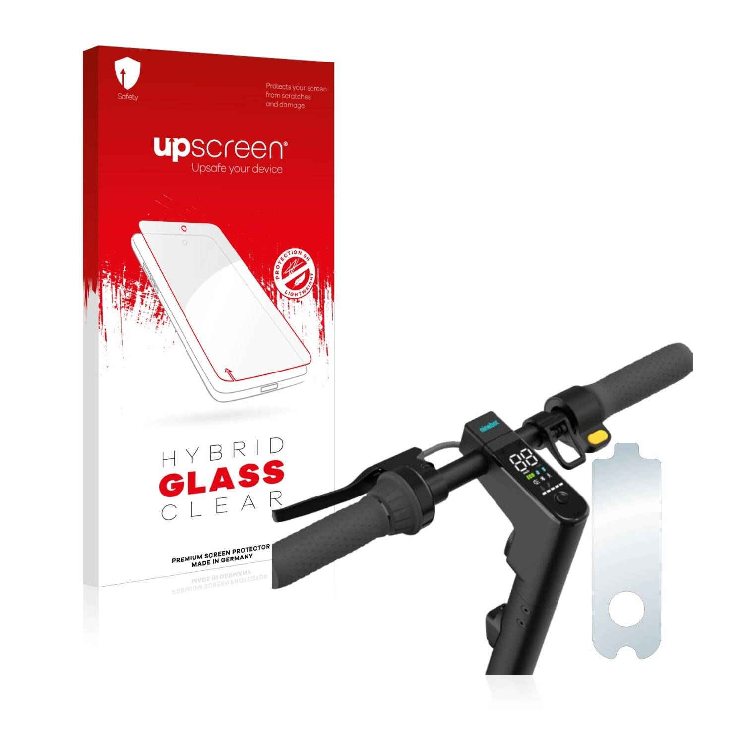 upscreen Hybrid Glass Clear Premium Schutzglas Folie für Segway Ninebot KickScooter MAX G30D