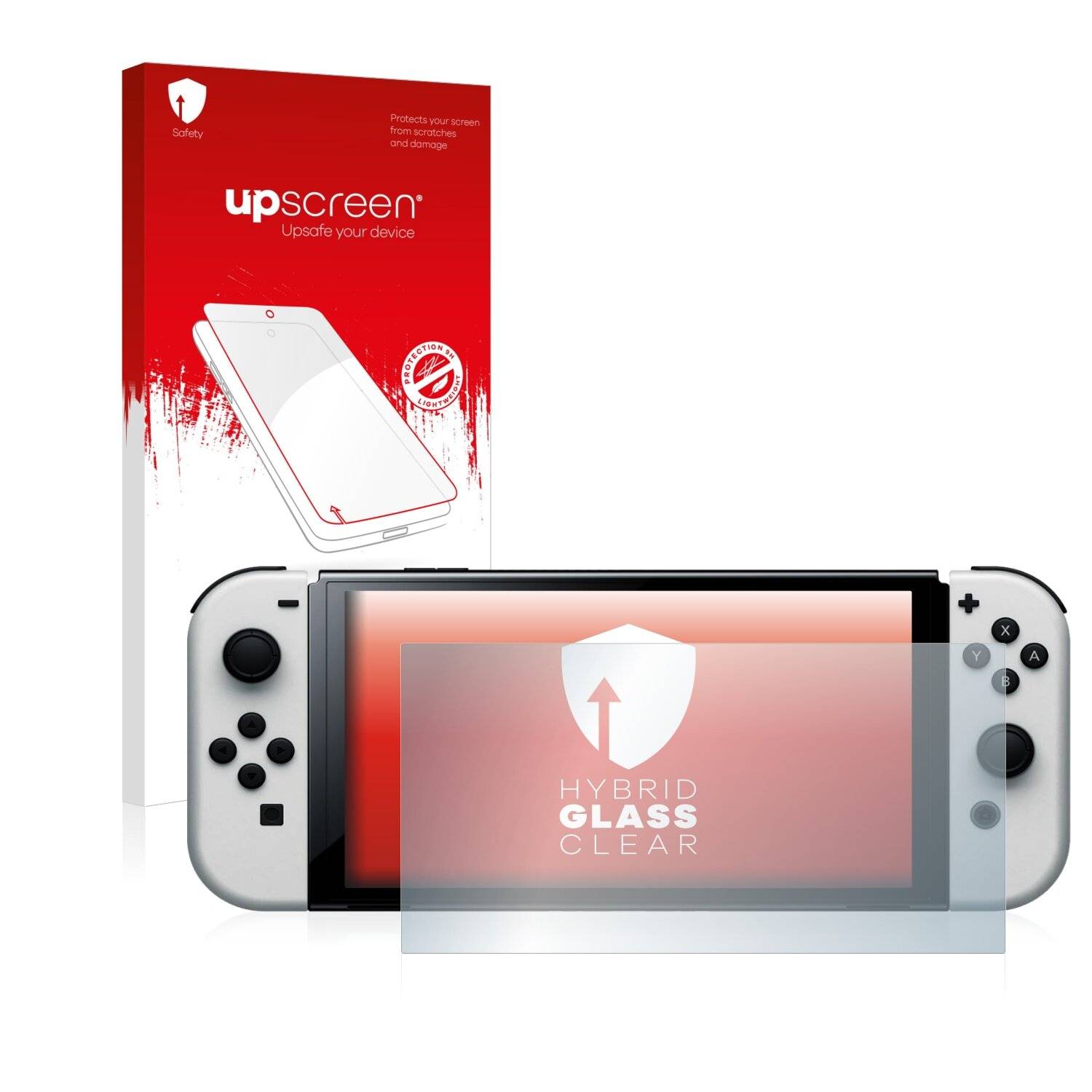 upscreen Flexible Schutz Glas Folie für Nintendo Switch OLED-Modell Schutzglas 9H Hybridglas Klar