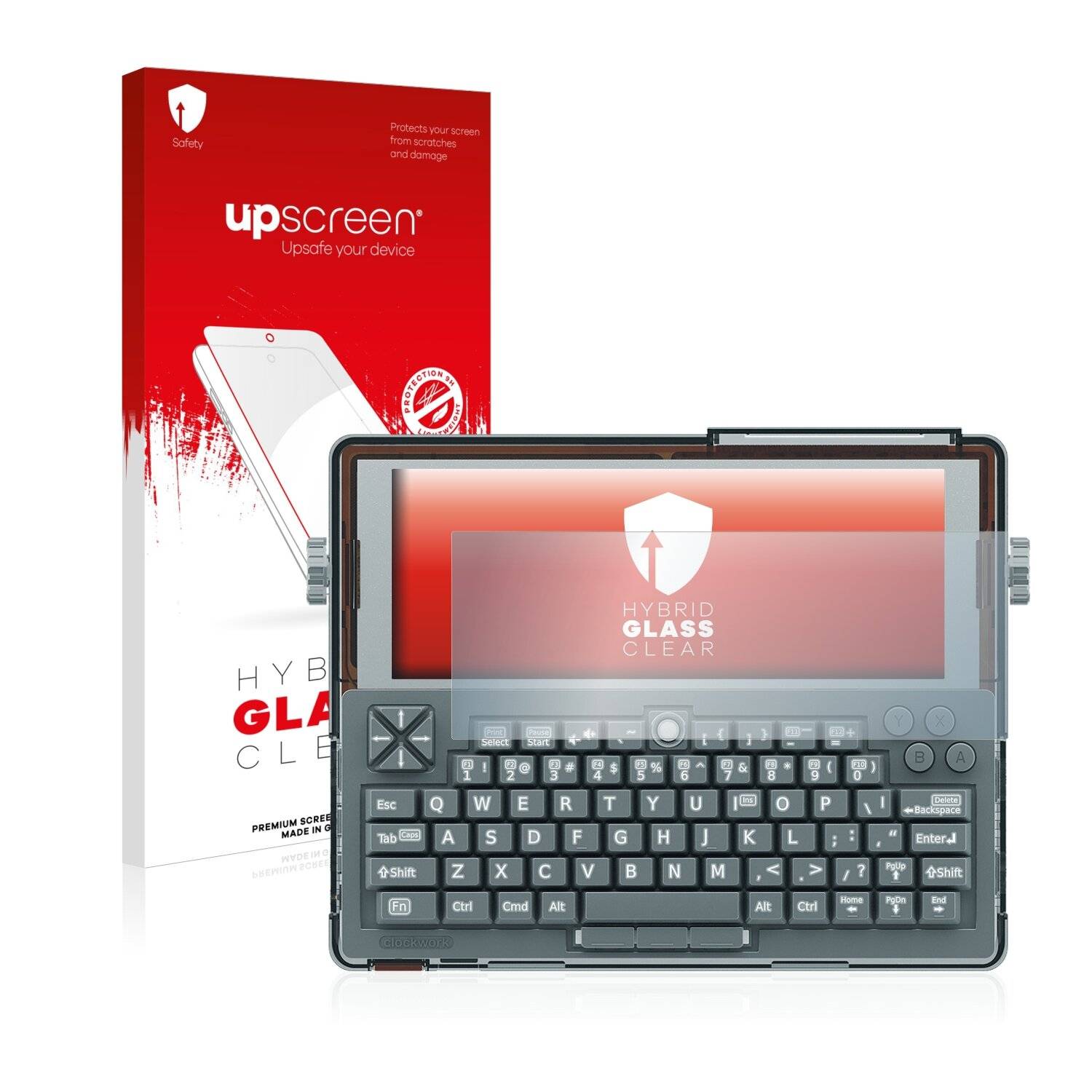upscreen Hybrid Glass Clear Premium Schutzglas Folie für ClockworkPi