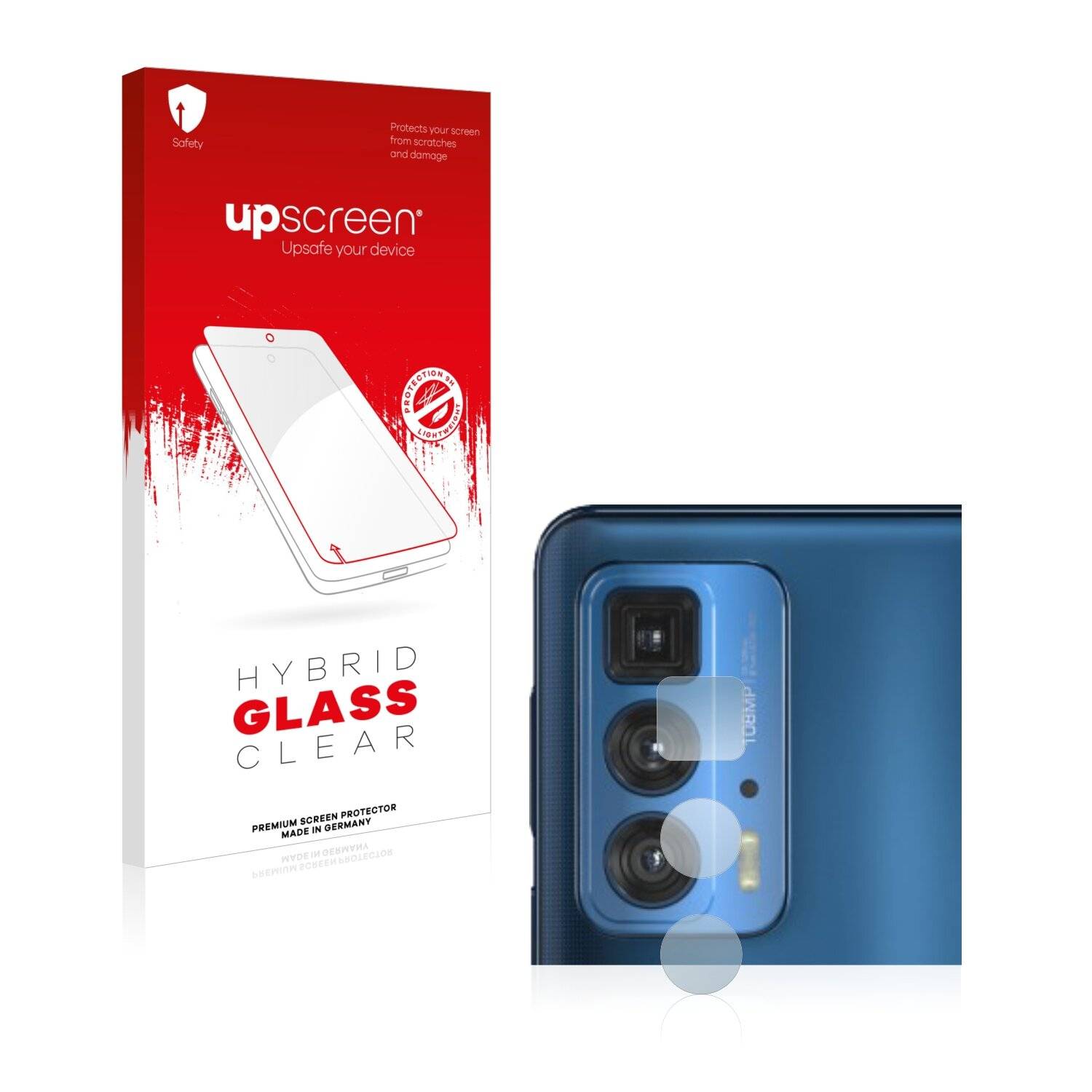 upscreen Hybrid Glas Schutz-Folie für Motorola Edge 20 Pro (NUR Kameraschutz)