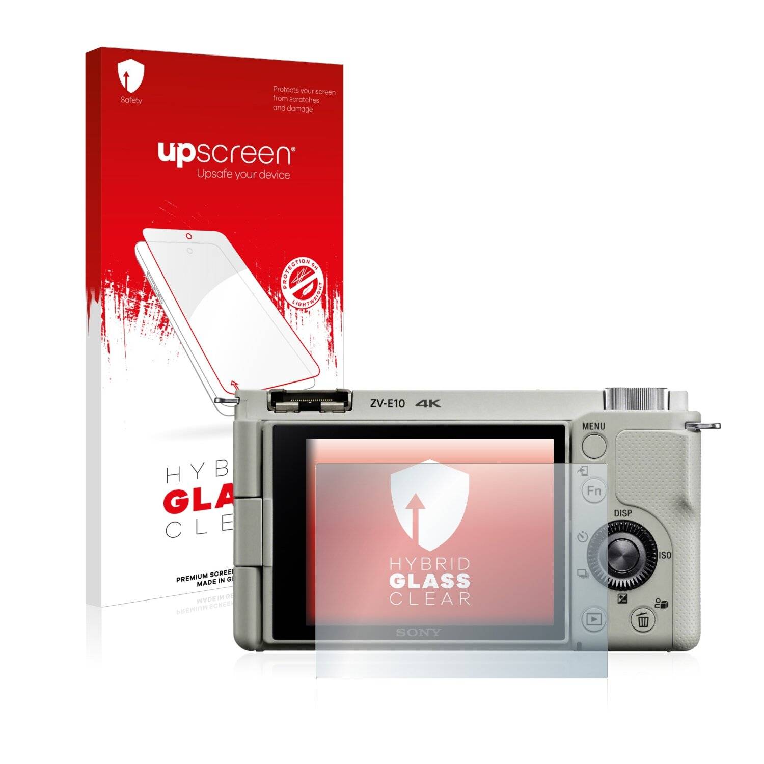 upscreen Hybrid Glass Clear Premium Schutzglas Folie für Sony Alpha