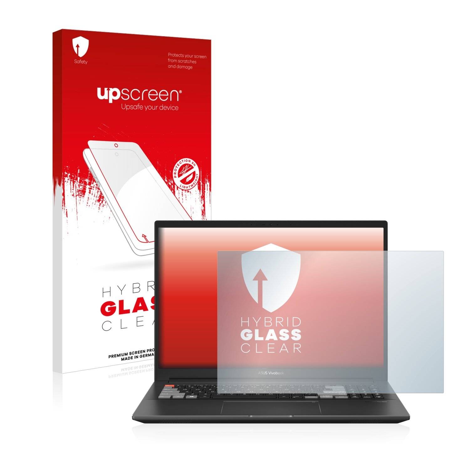 upscreen Hybrid Glass Clear Premium Schutzglas Folie für Asus VivoBook Pro 16X